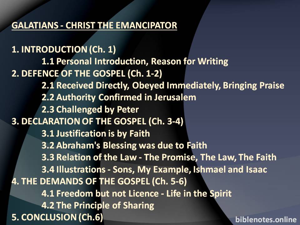 Galatians - Christ The Emancipator