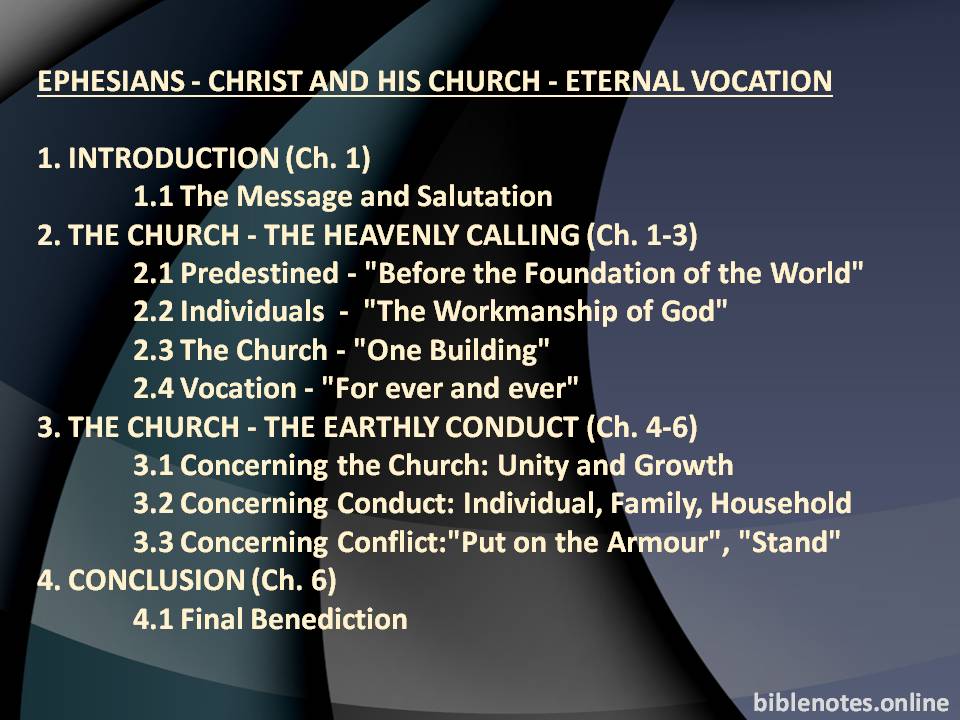 Ephesians - Christ and His Church - Eternal Vocation