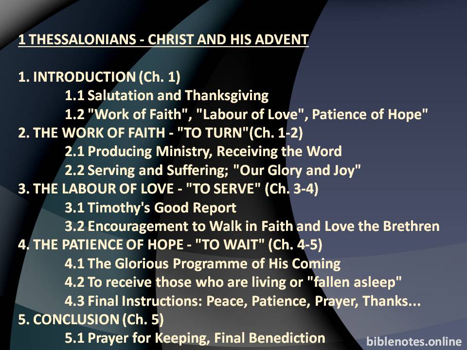 1 Thessalonians - Christ and His Advent