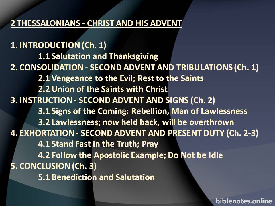 1 Thessalonians - Christ and His Advent