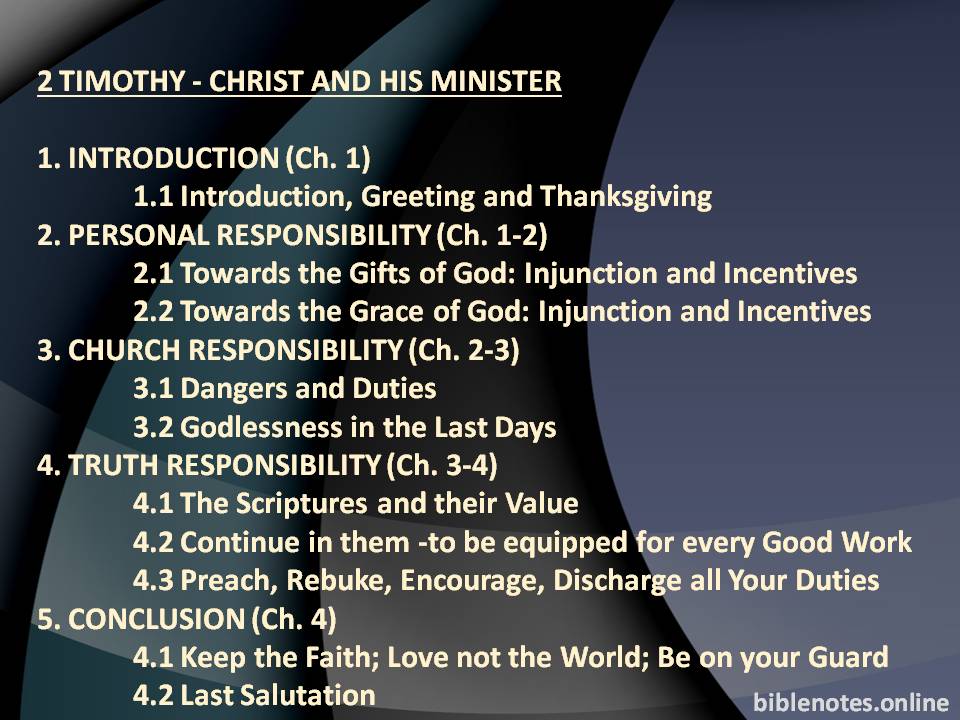 2 Timothy - Christ and His Minister