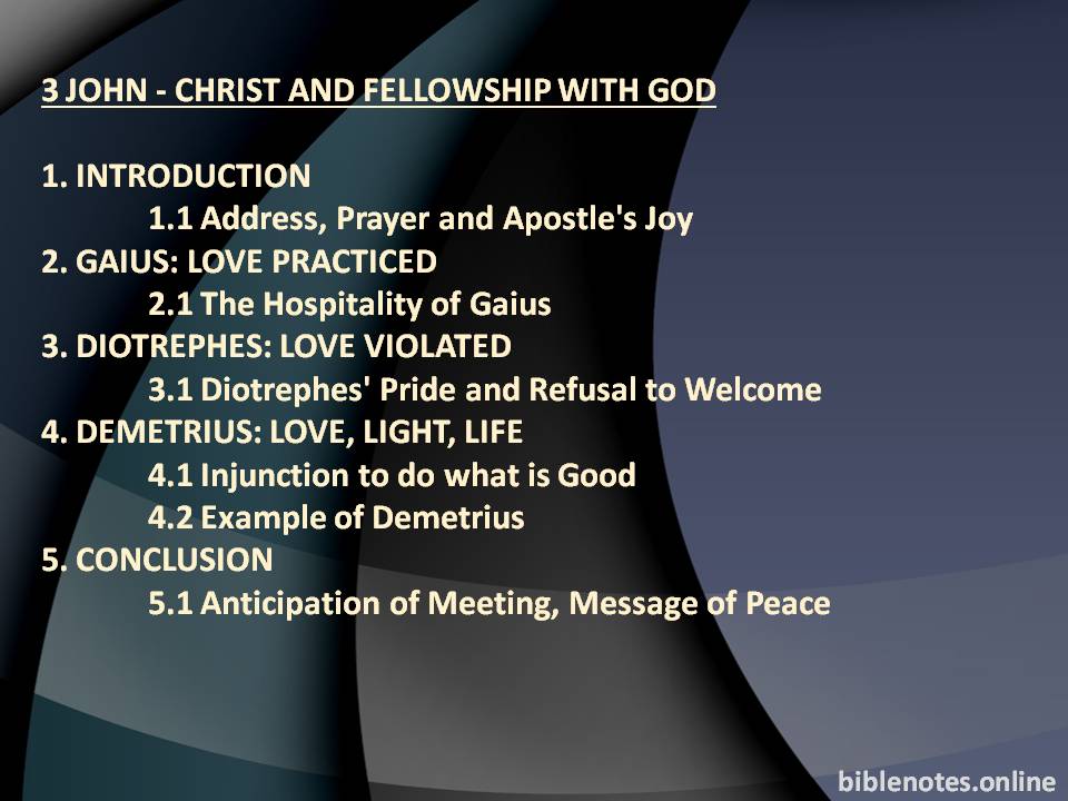 3 John - Christ and Fellowship With God