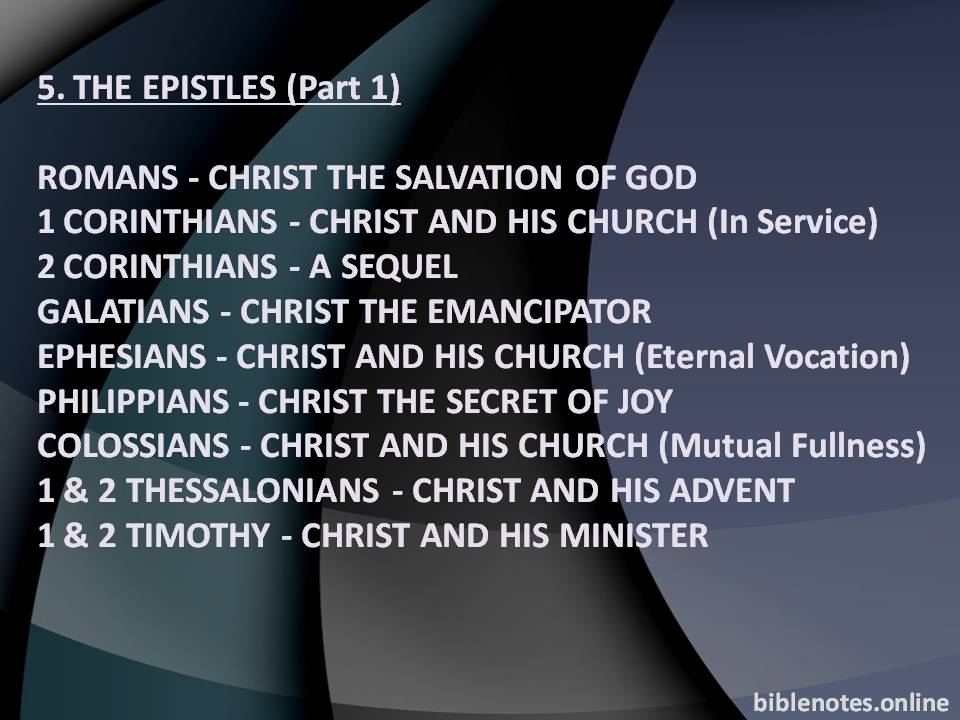 The Epistles (1/2)