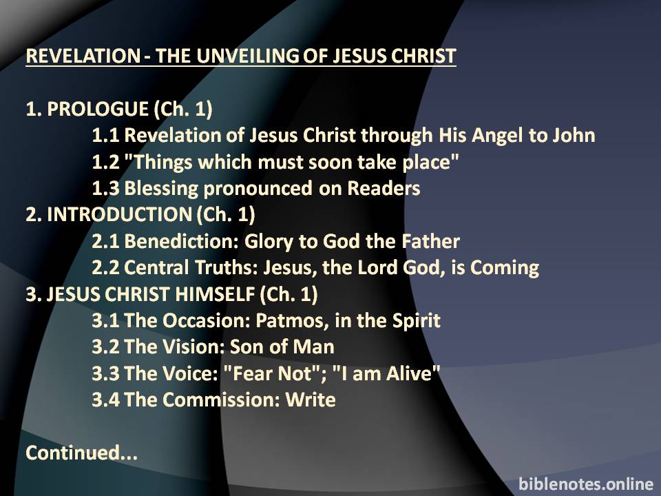 Revelation - The Unveiling of Jesus Christ (1/3)