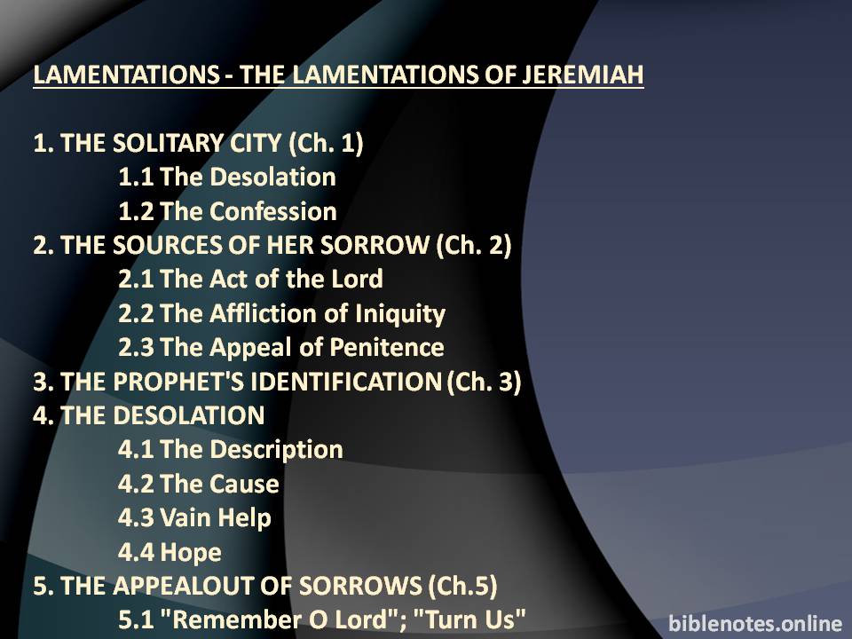 Lamentations - The Lamentations of Jeremiah