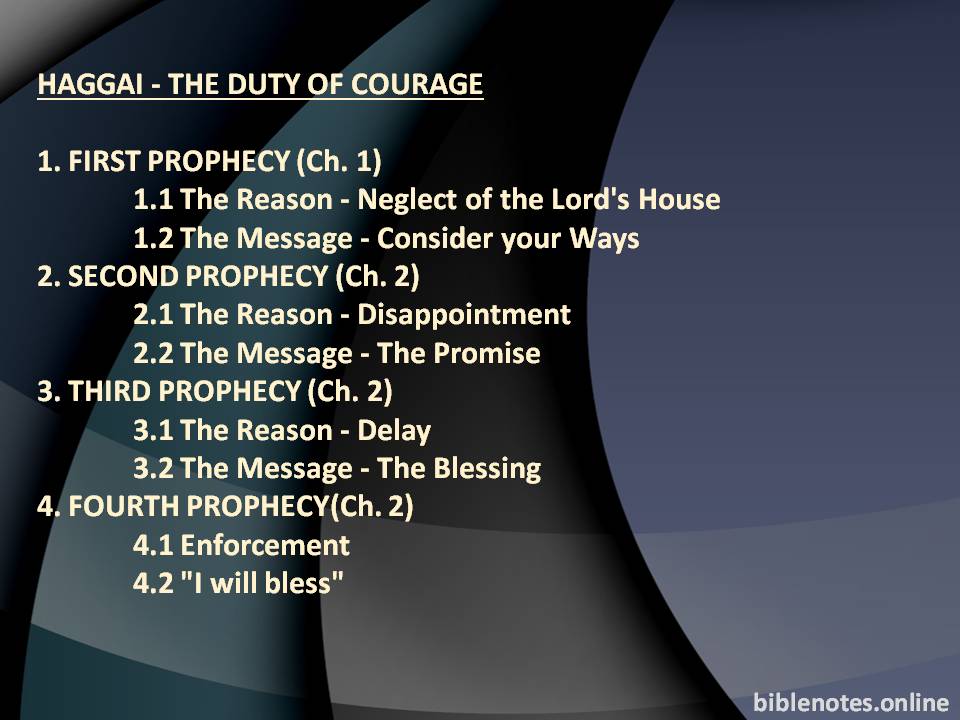 Haggai - The Duty of Courage