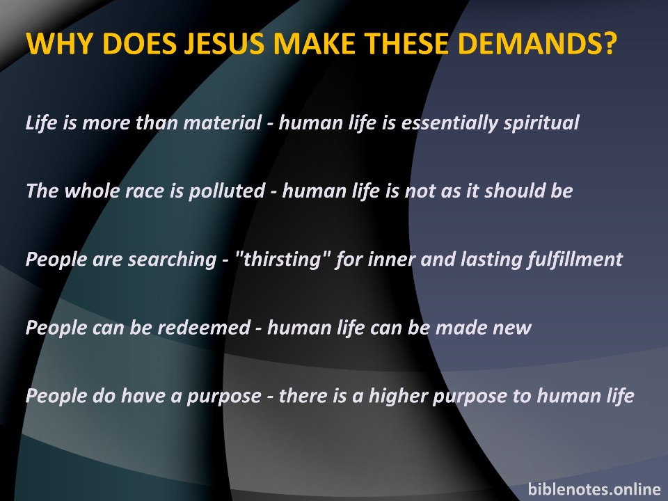 Why Does Jesus Demand Holiness?