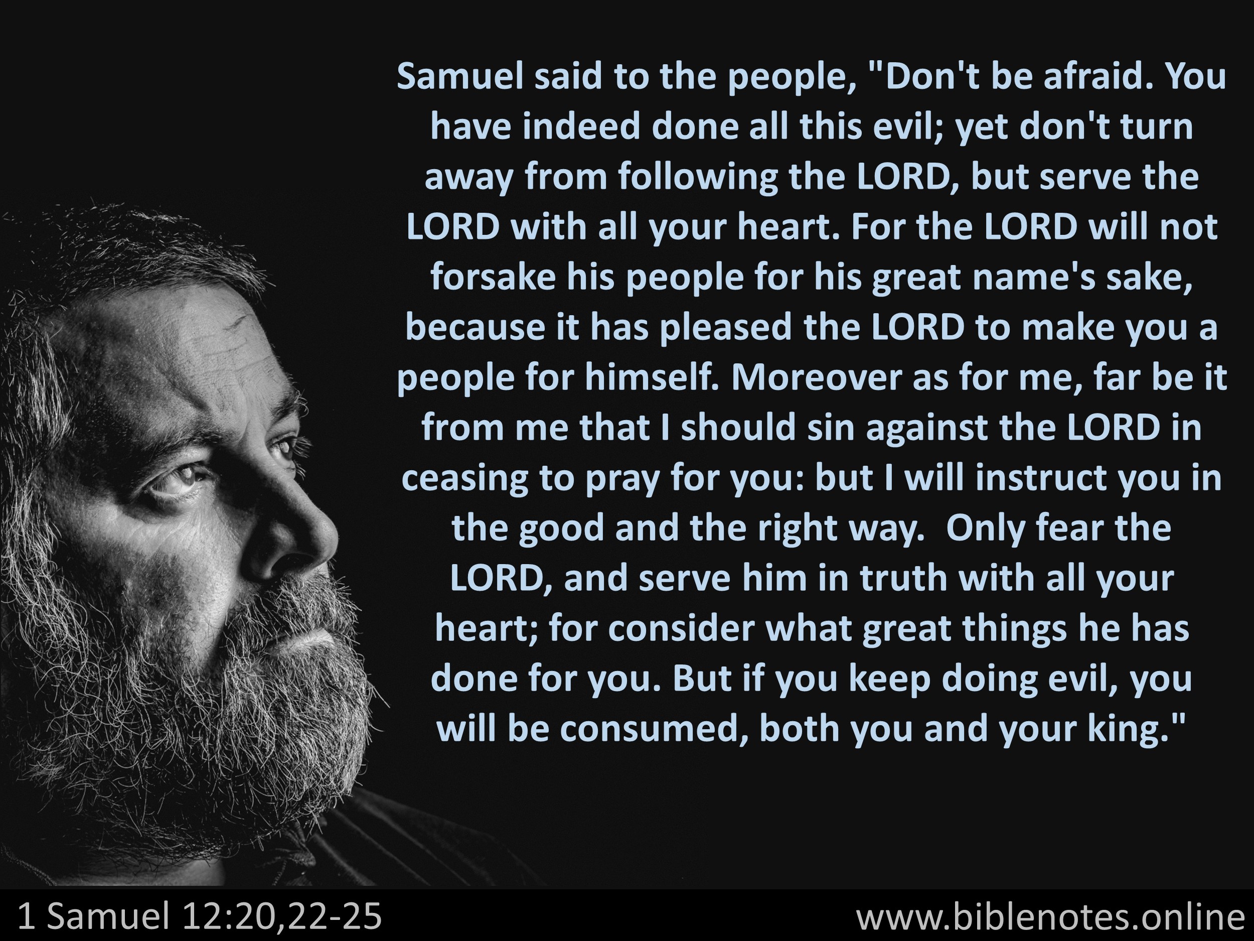 Bible Verse from 1 Samuel Chapter 12