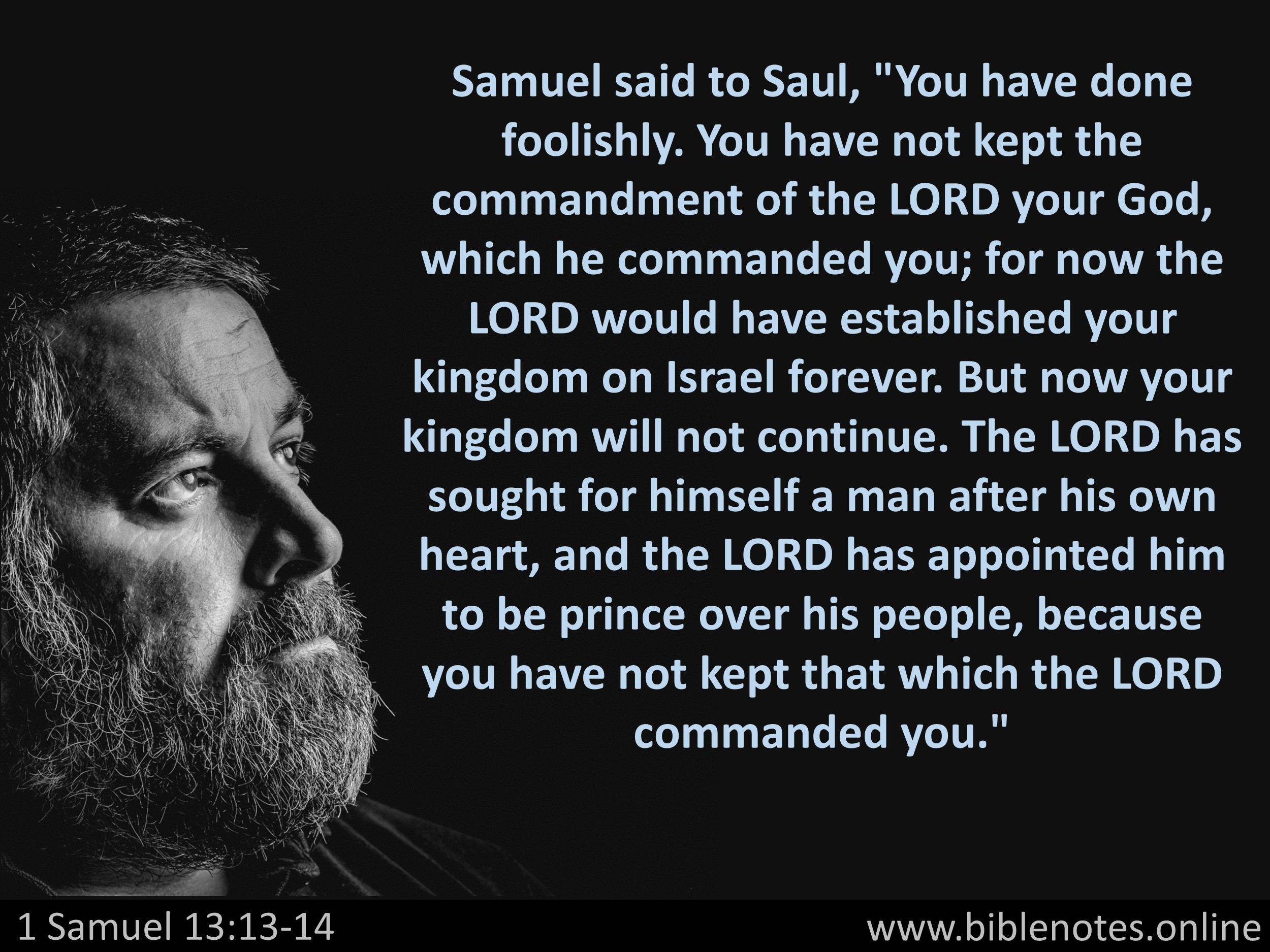 Bible Verse from 1 Samuel Chapter 13