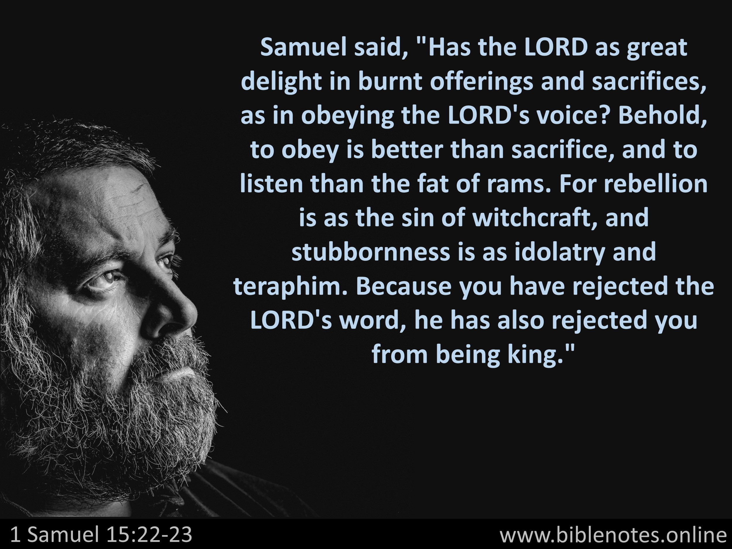 Bible Verse from 1 Samuel Chapter 15