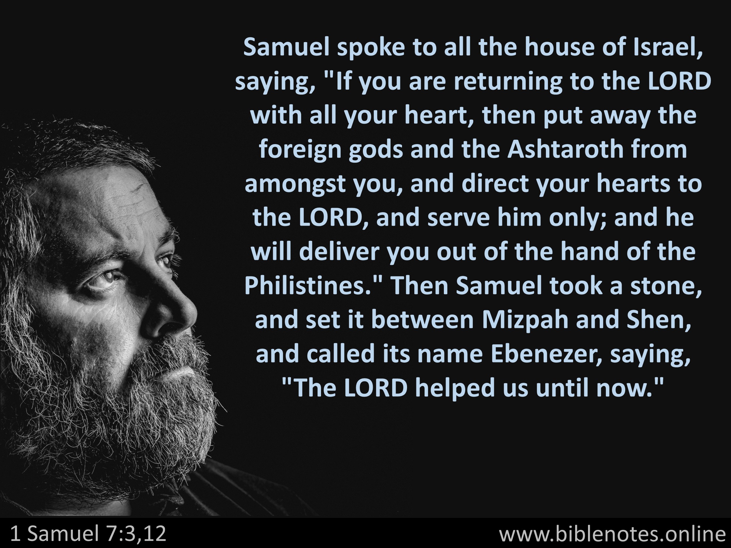 Bible Verse from 1 Samuel Chapter 7