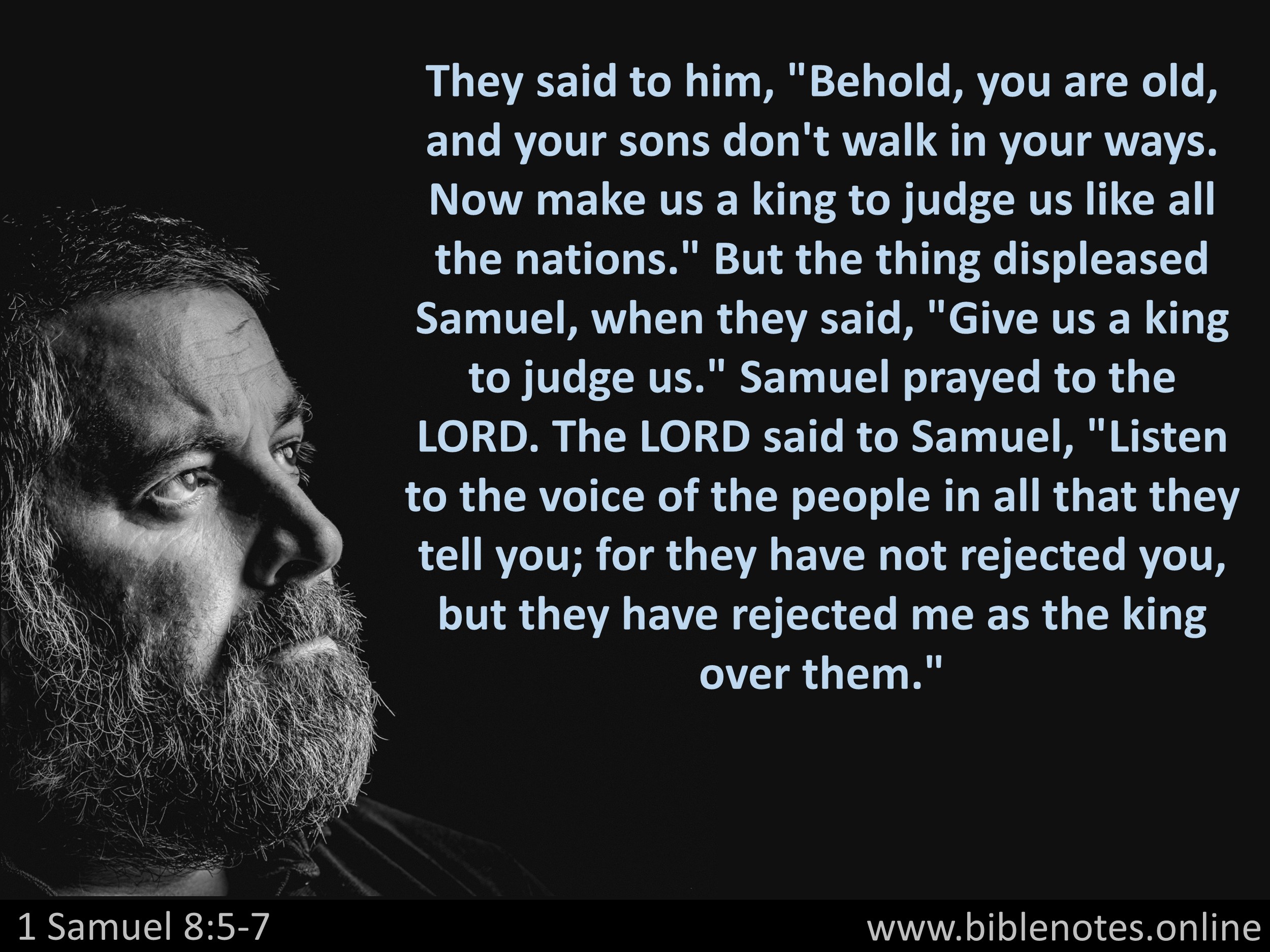 Bible Verse from 1 Samuel Chapter 8