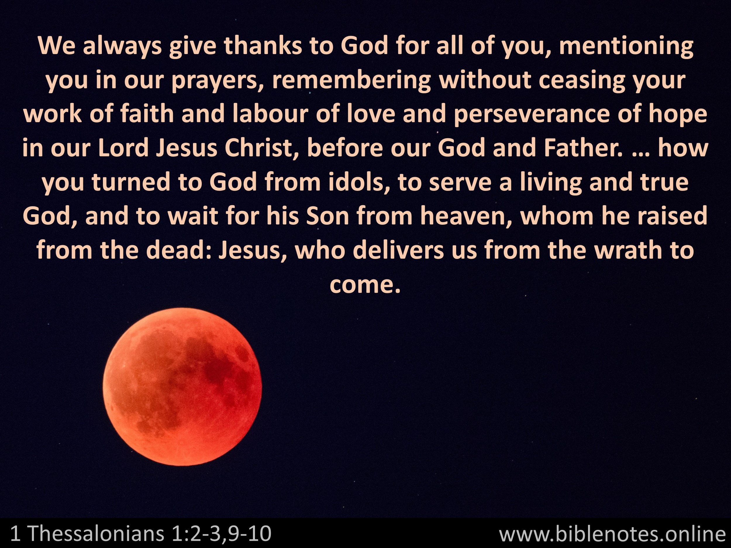 Bible Verse from 1 Thessalonians Chapter 1