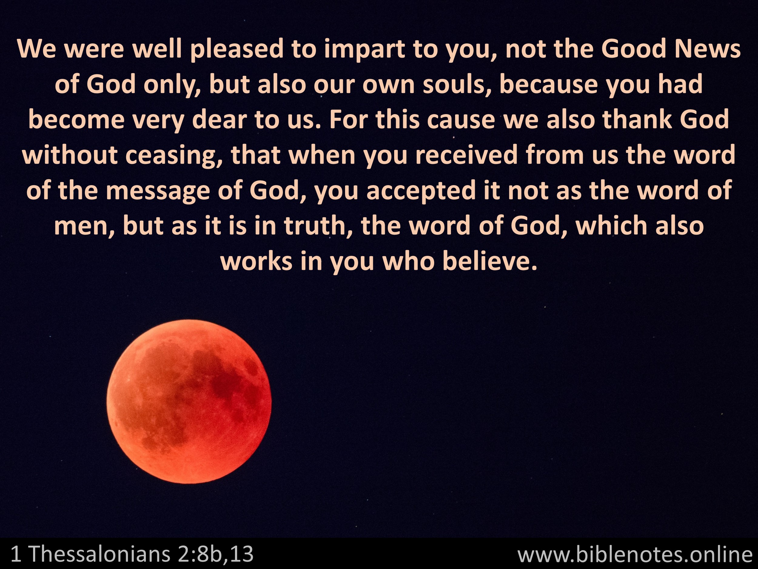 Bible Verse from 1 Thessalonians Chapter 2