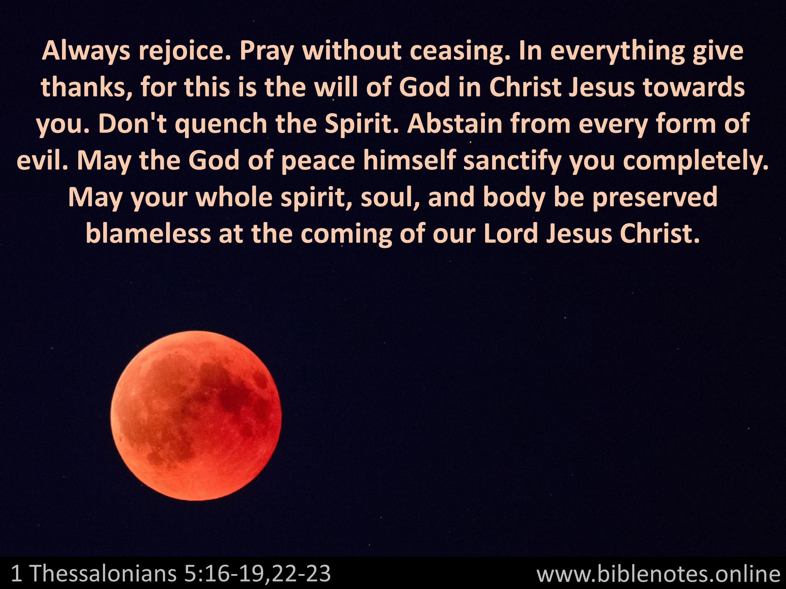 Bible Verse from 1 Thessalonians Chapter 5
