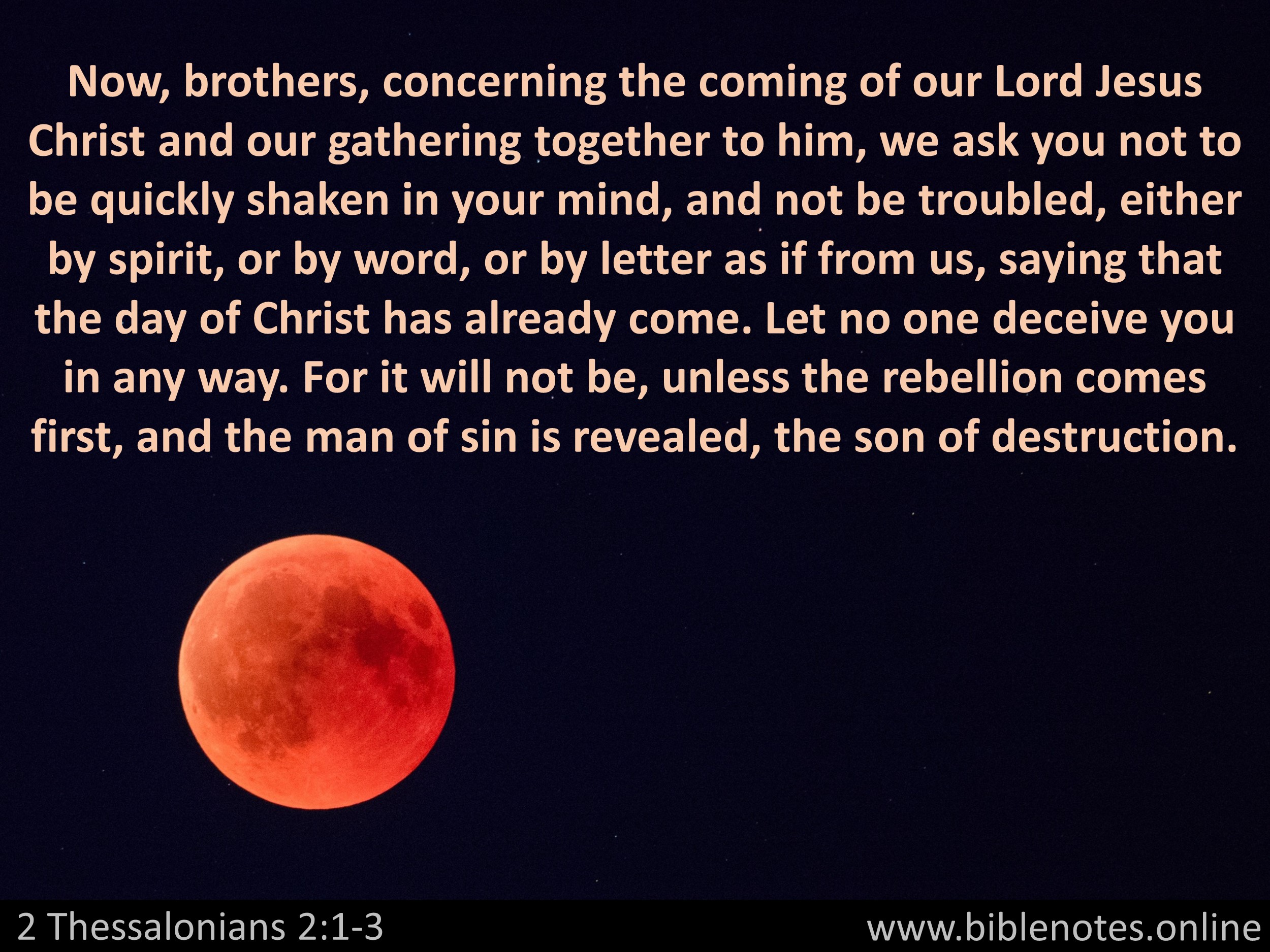 Bible Verse from 2 Thessalonians Chapter 2