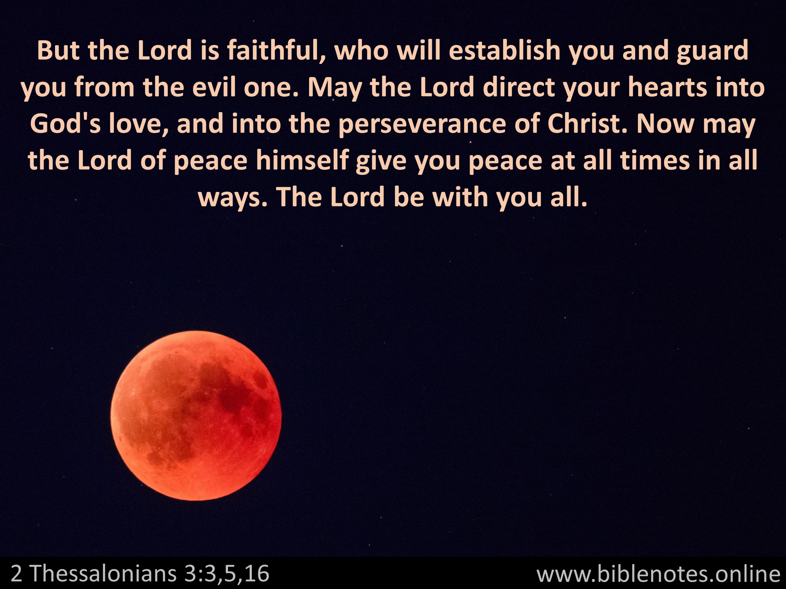 Bible Verse from 2 Thessalonians Chapter 3