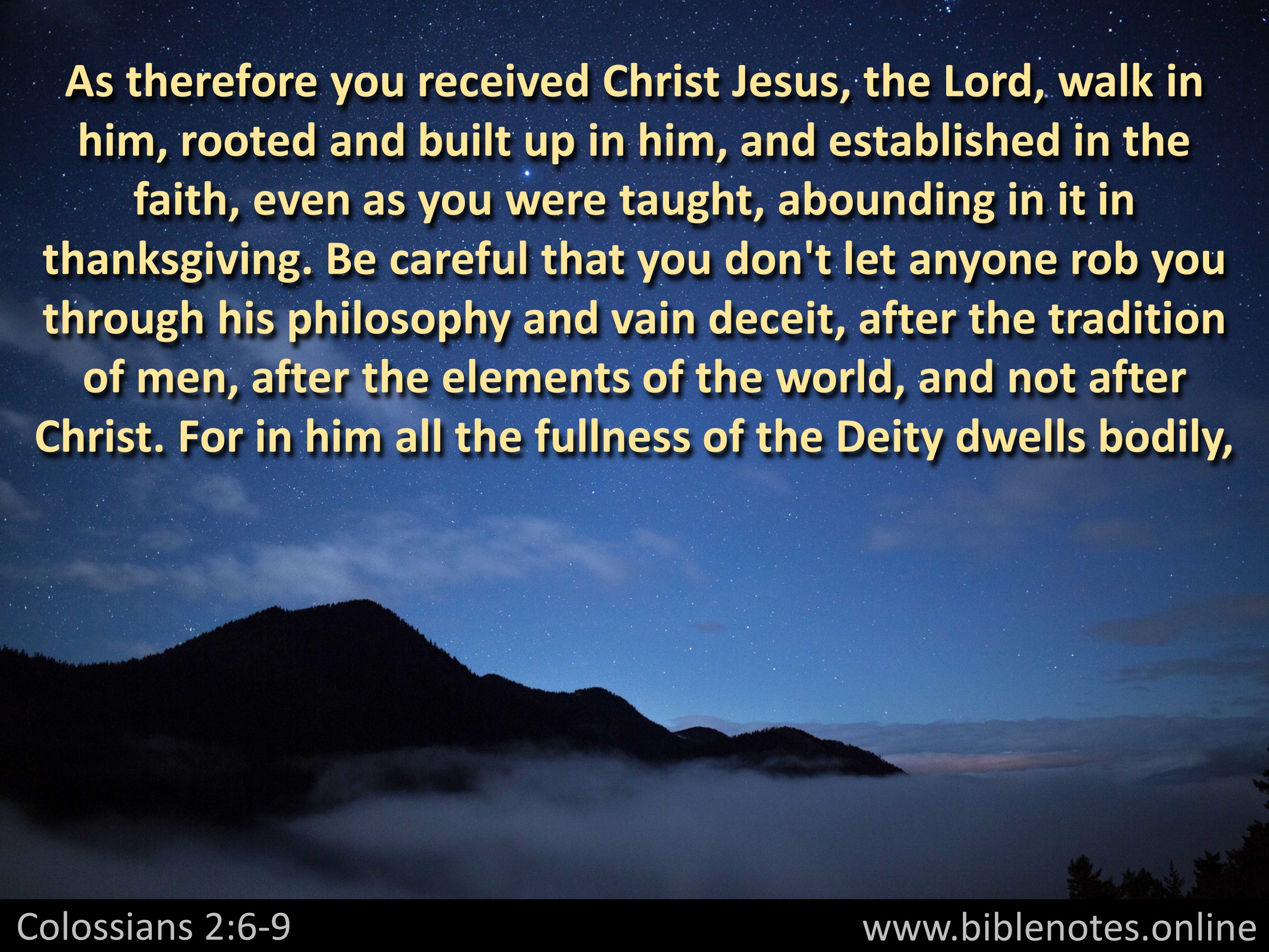 Bible Verse from Colossians Chapter 2
