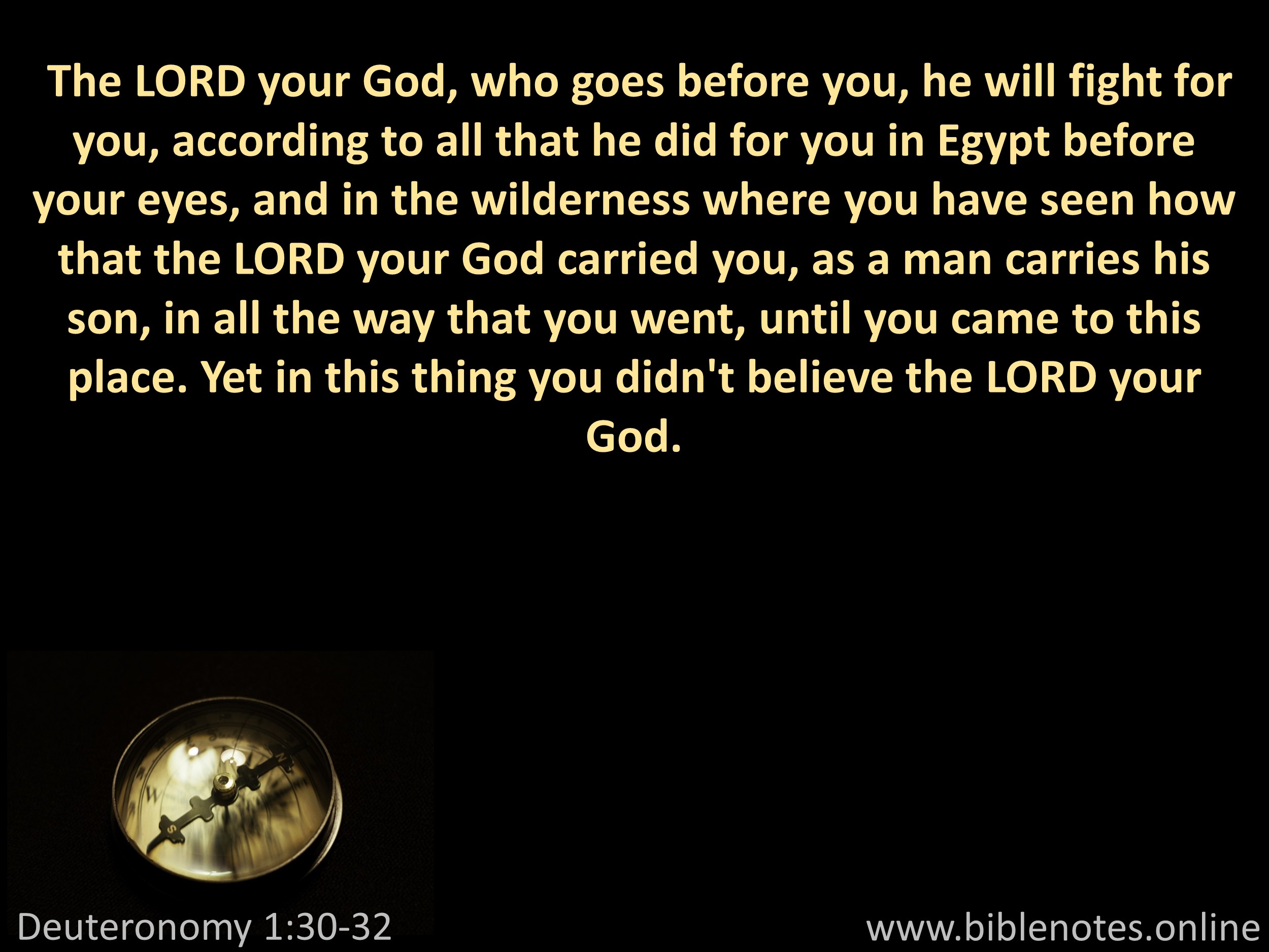 Bible Verse from Deuteronomy Chapter 1