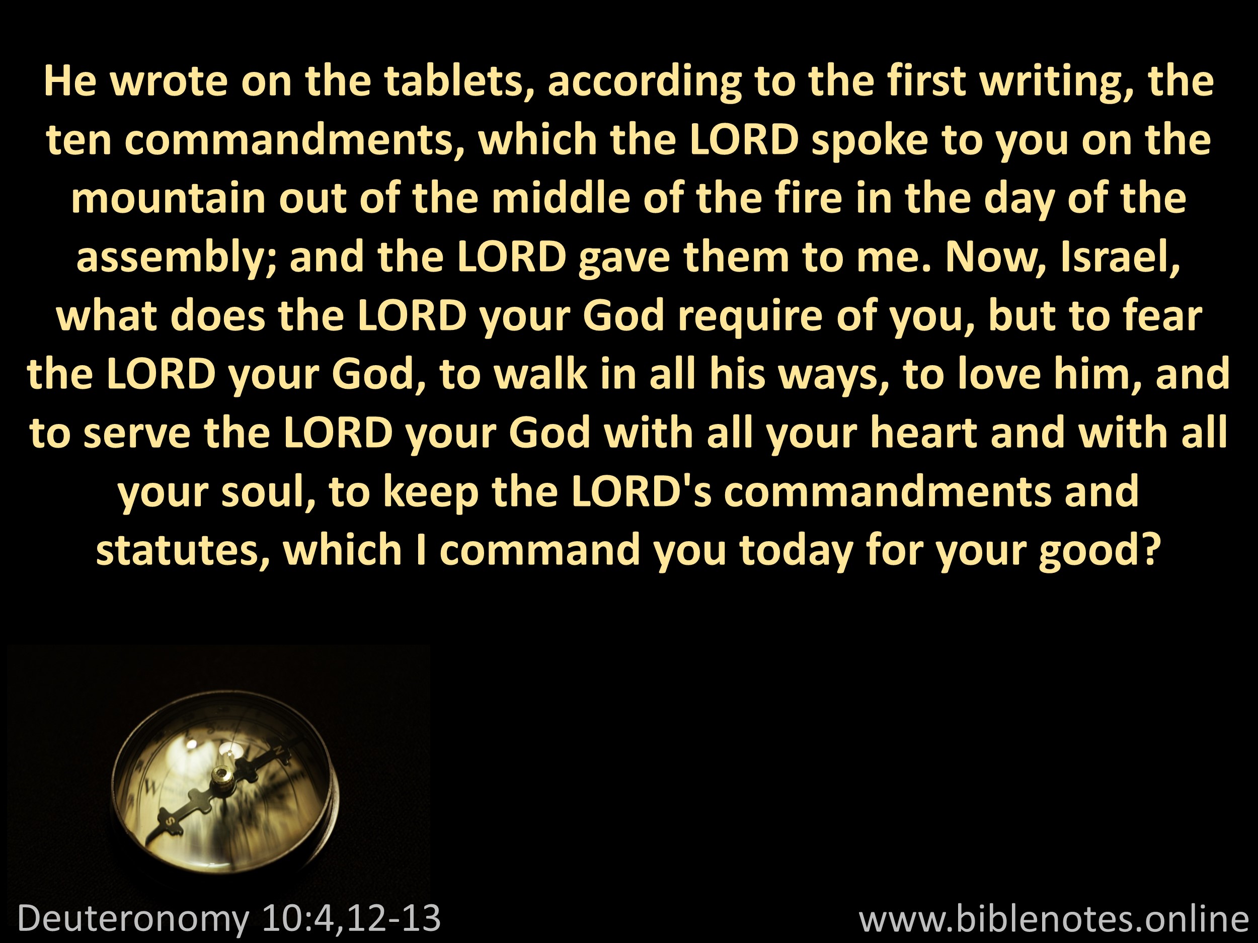 Bible Verse from Deuteronomy Chapter 10