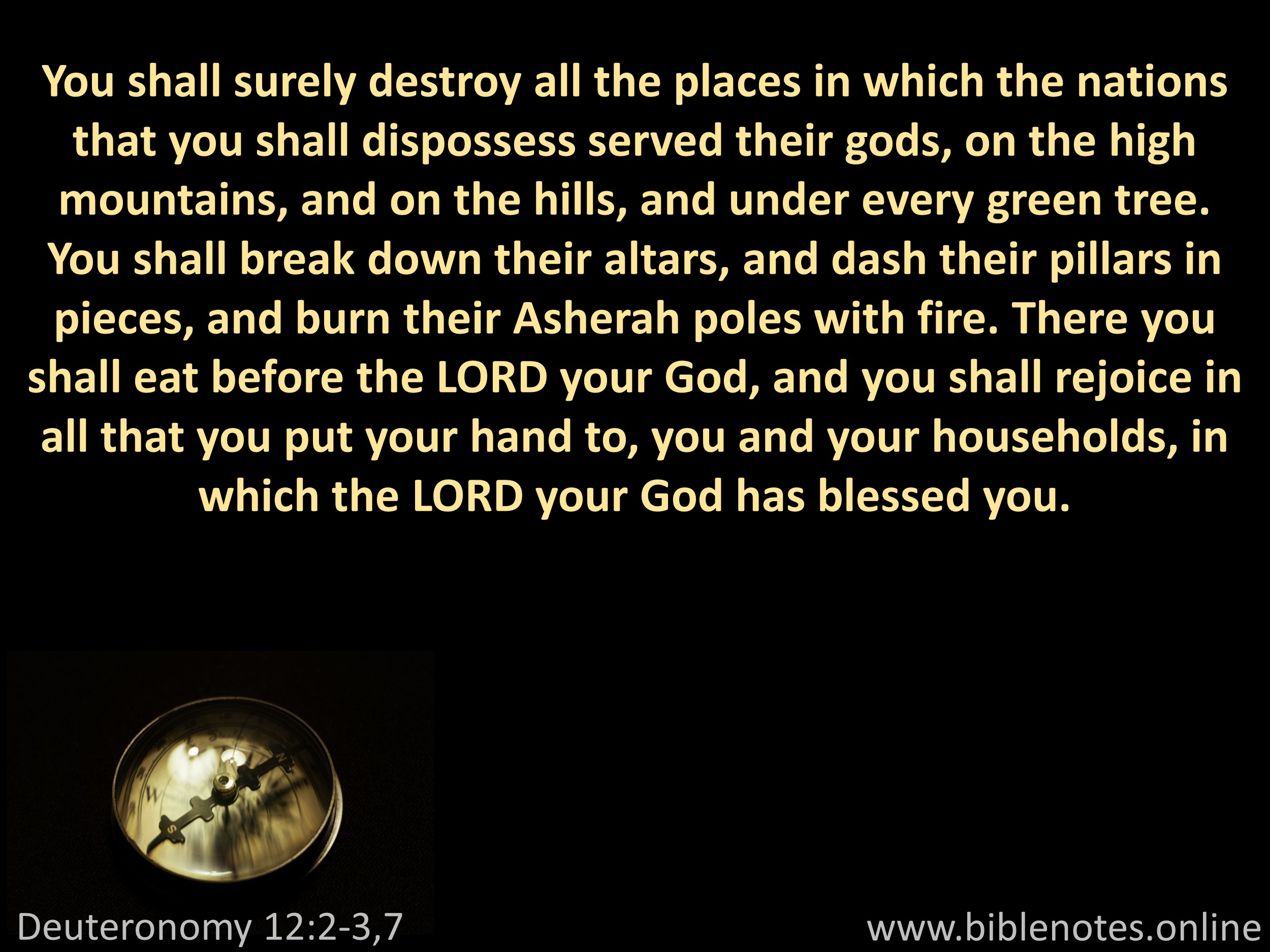 Bible Verse from Deuteronomy Chapter 12