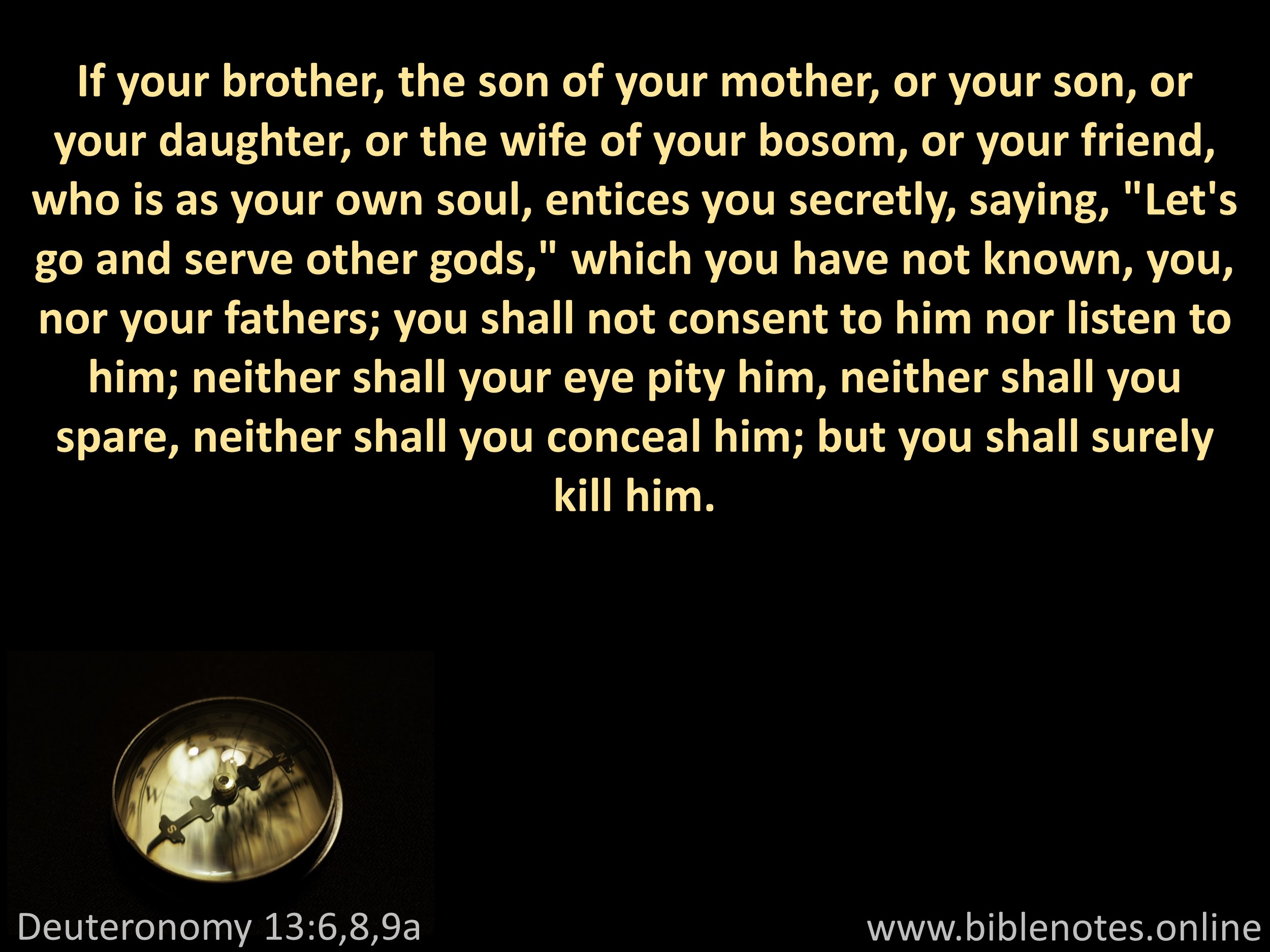 Bible Verse from Deuteronomy Chapter 13