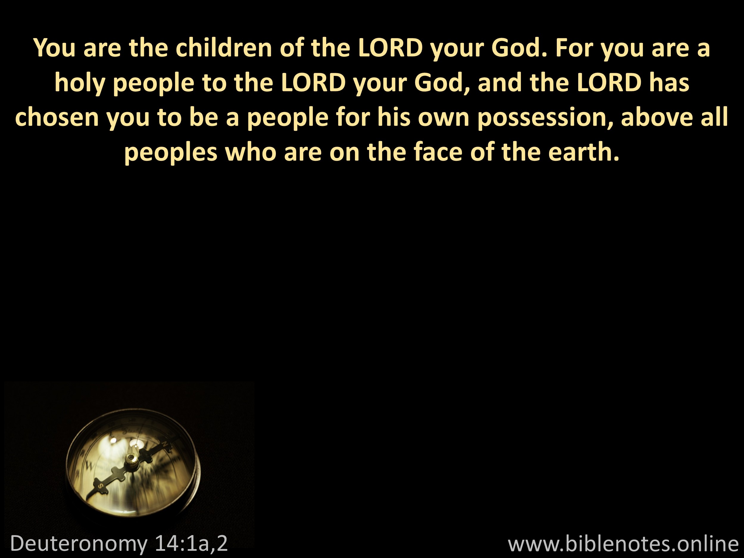 Bible Verse from Deuteronomy Chapter 14