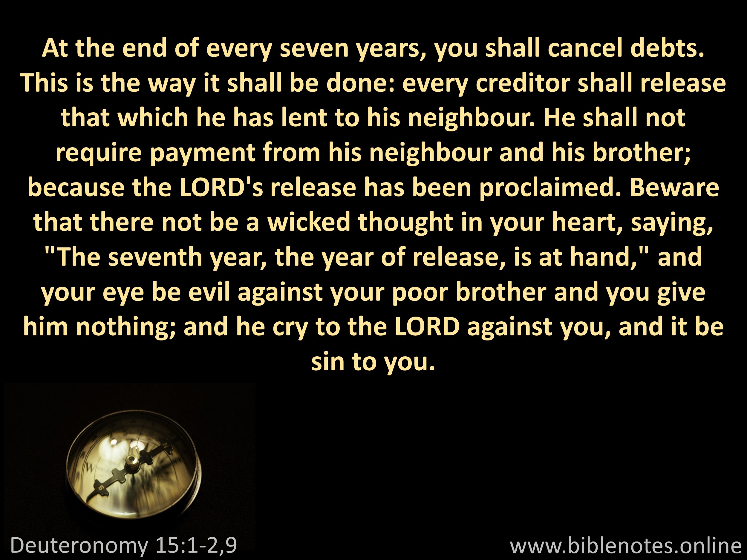 Bible Verse from Deuteronomy Chapter 15