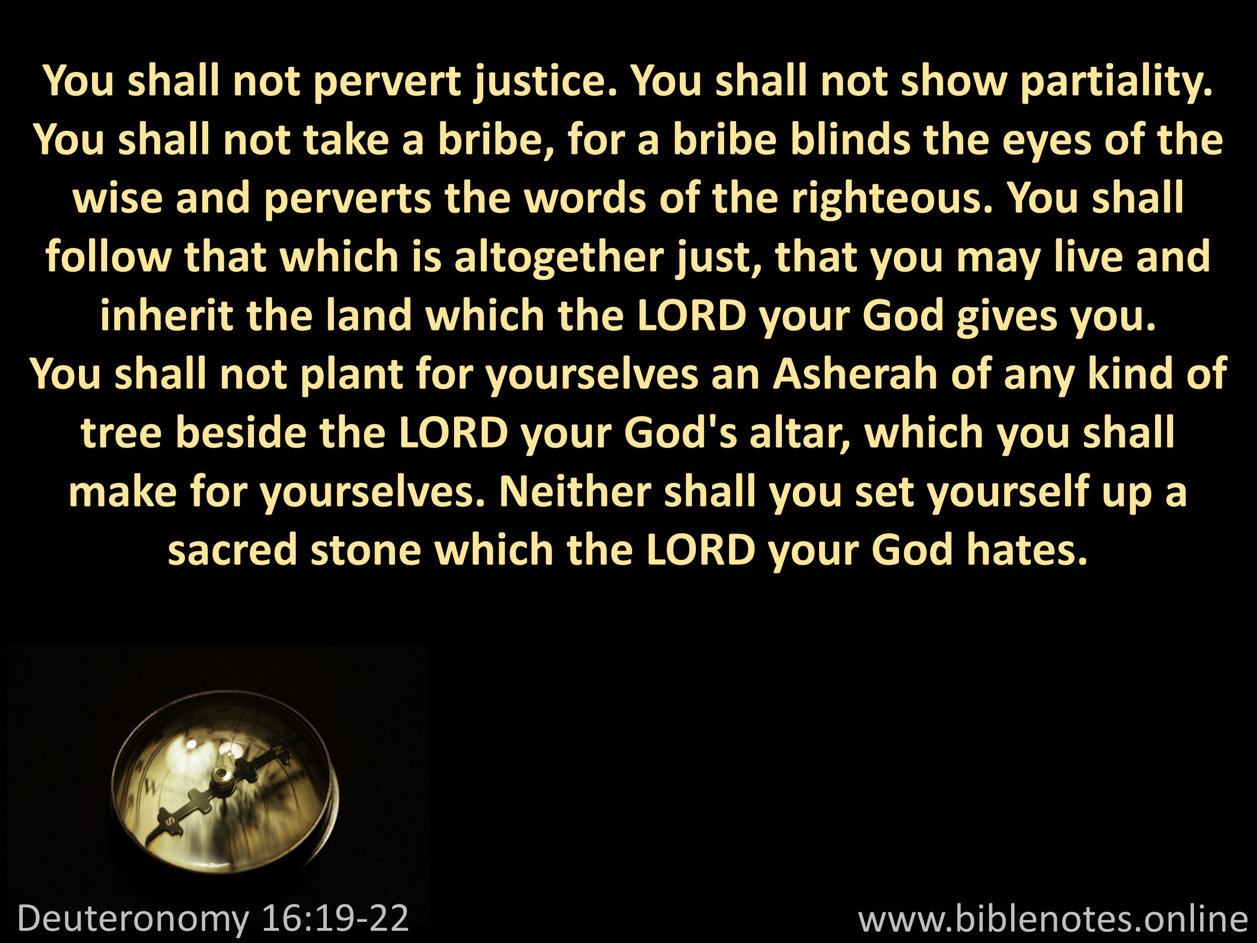 Bible Verse from Deuteronomy Chapter 16