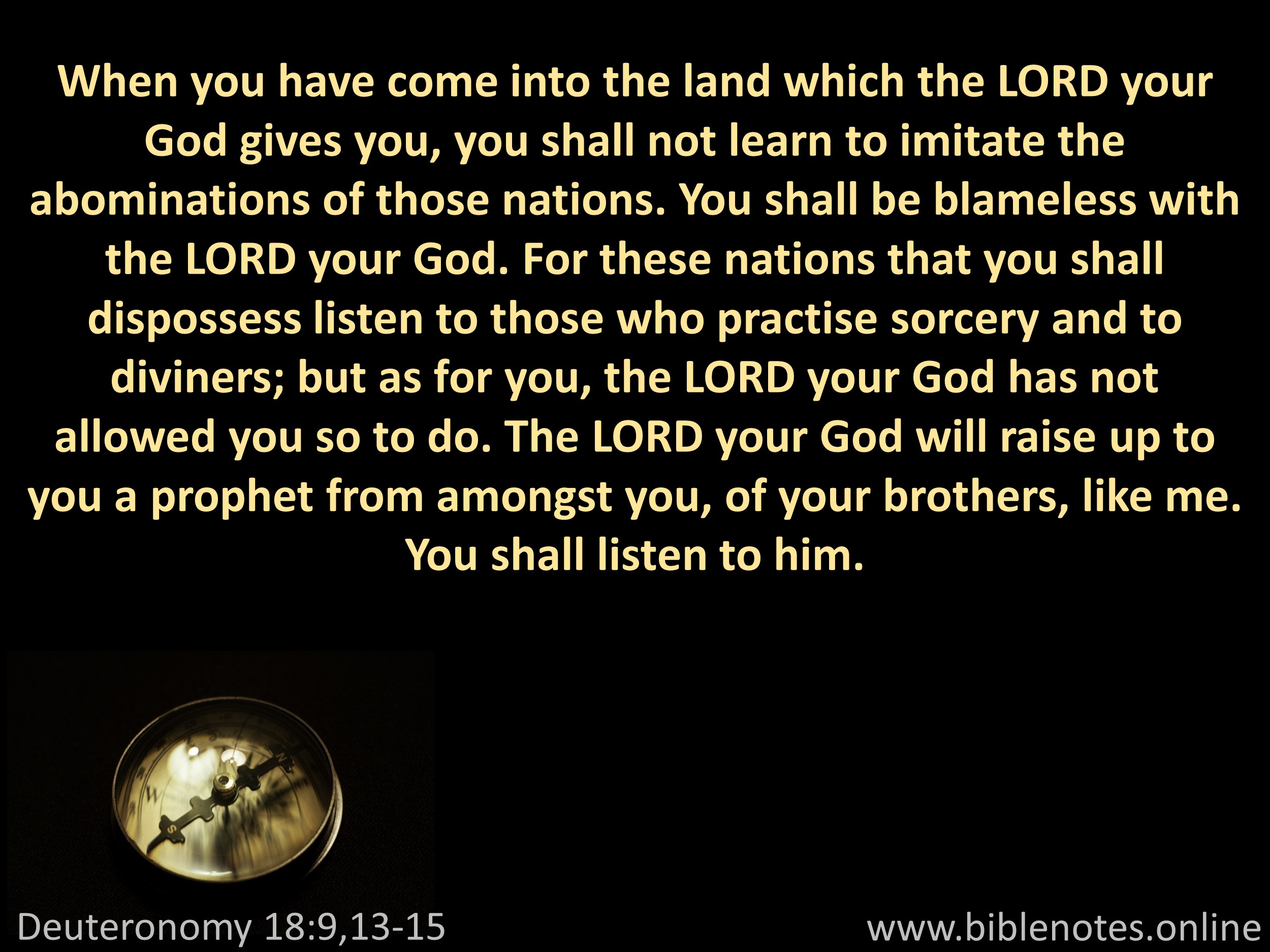 Bible Verse from Deuteronomy Chapter 18