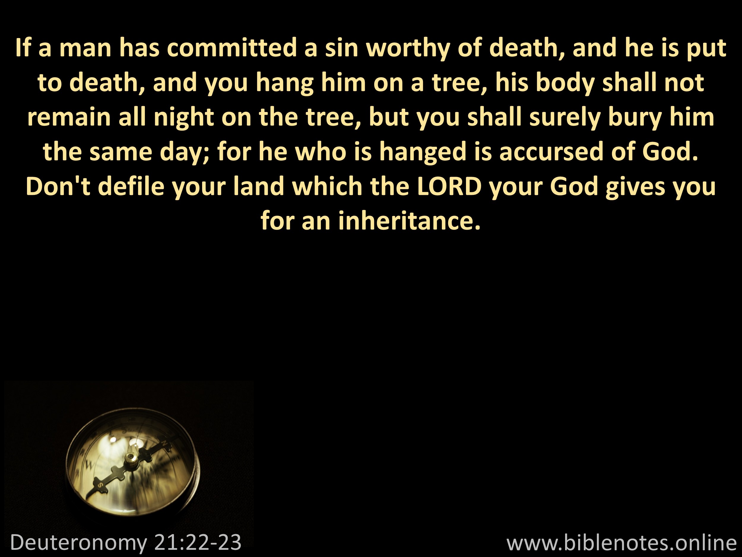 Bible Verse from Deuteronomy Chapter 21