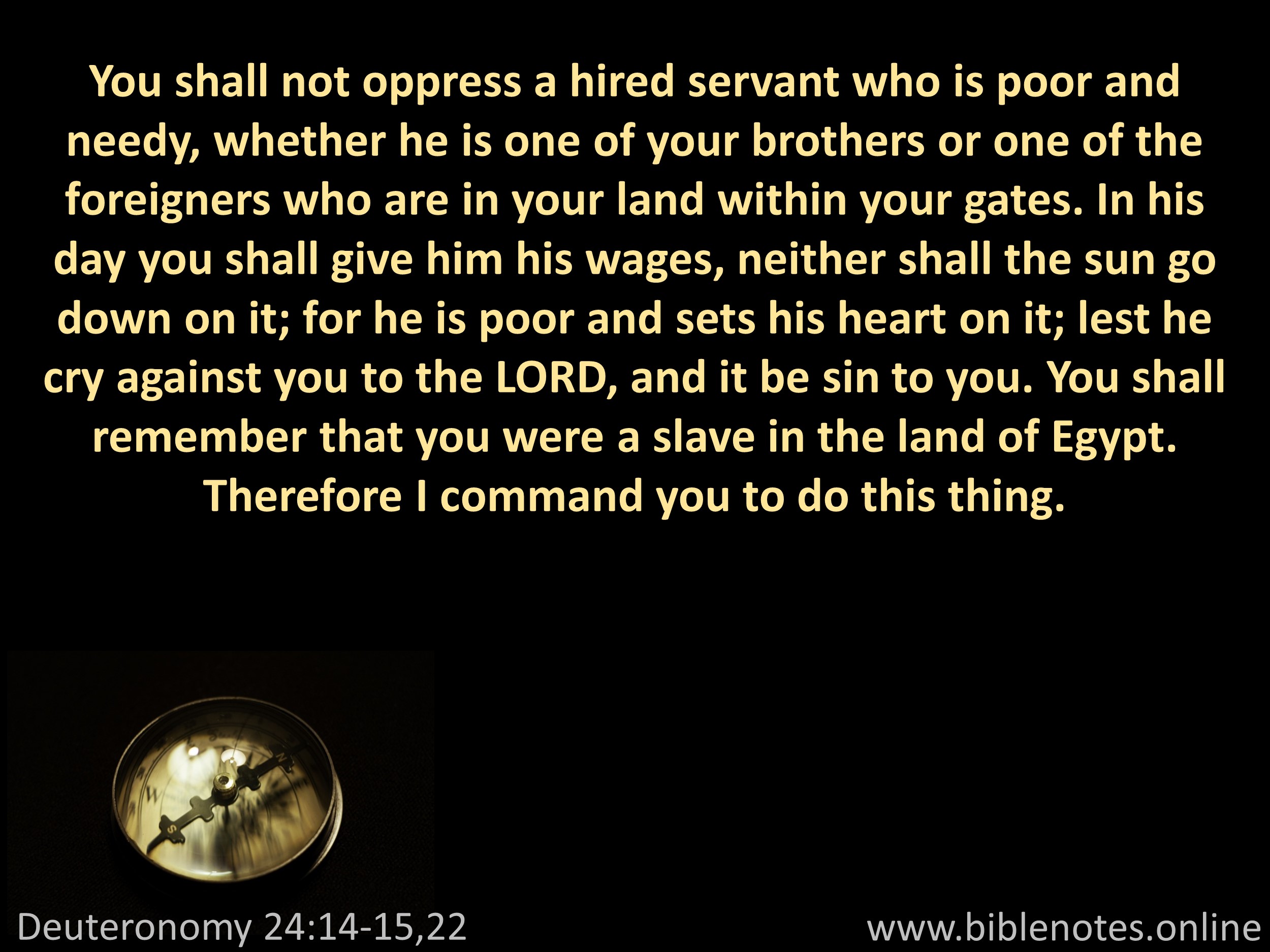Bible Verse from Deuteronomy Chapter 24
