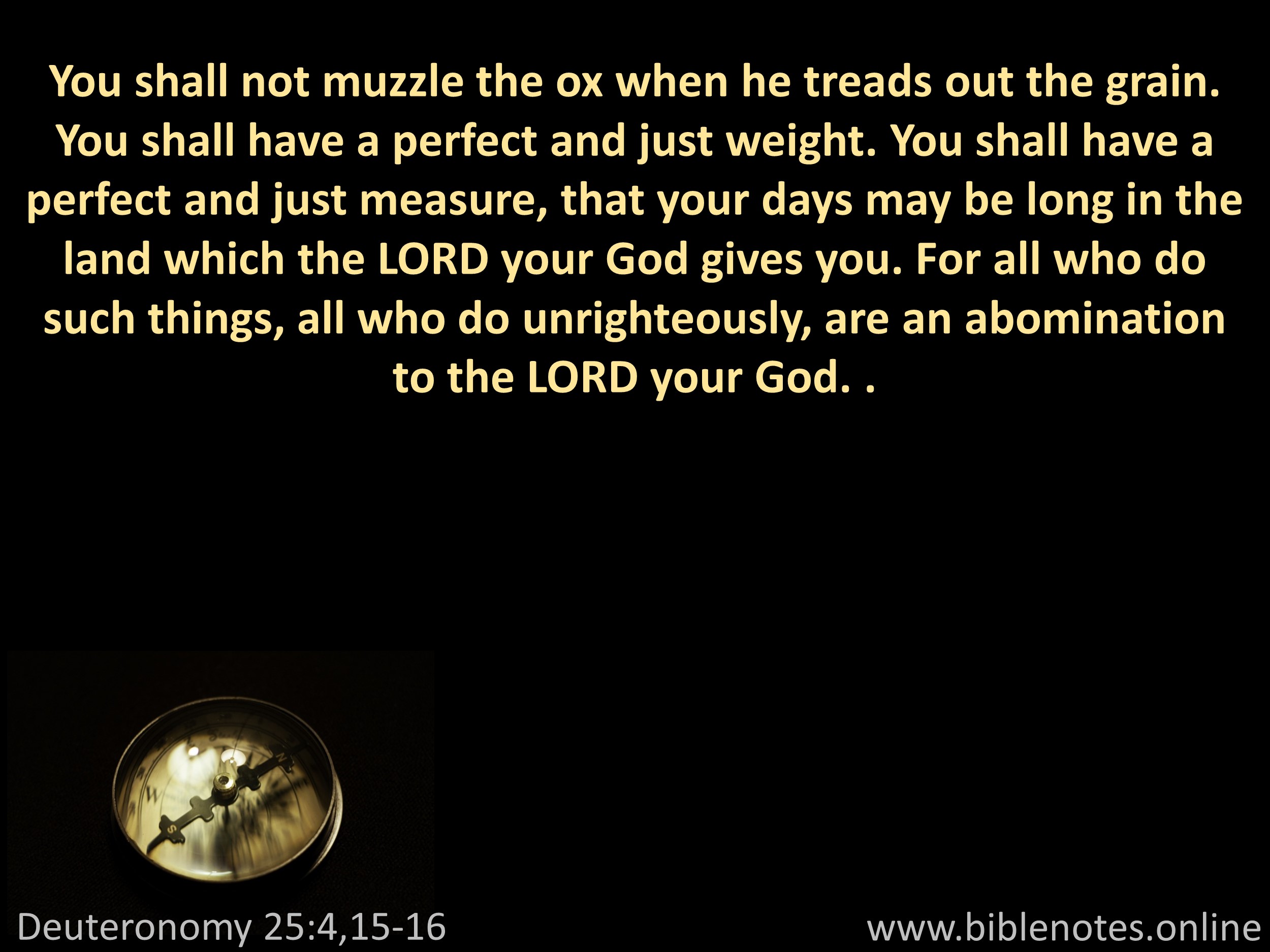 Bible Verse from Deuteronomy Chapter 25