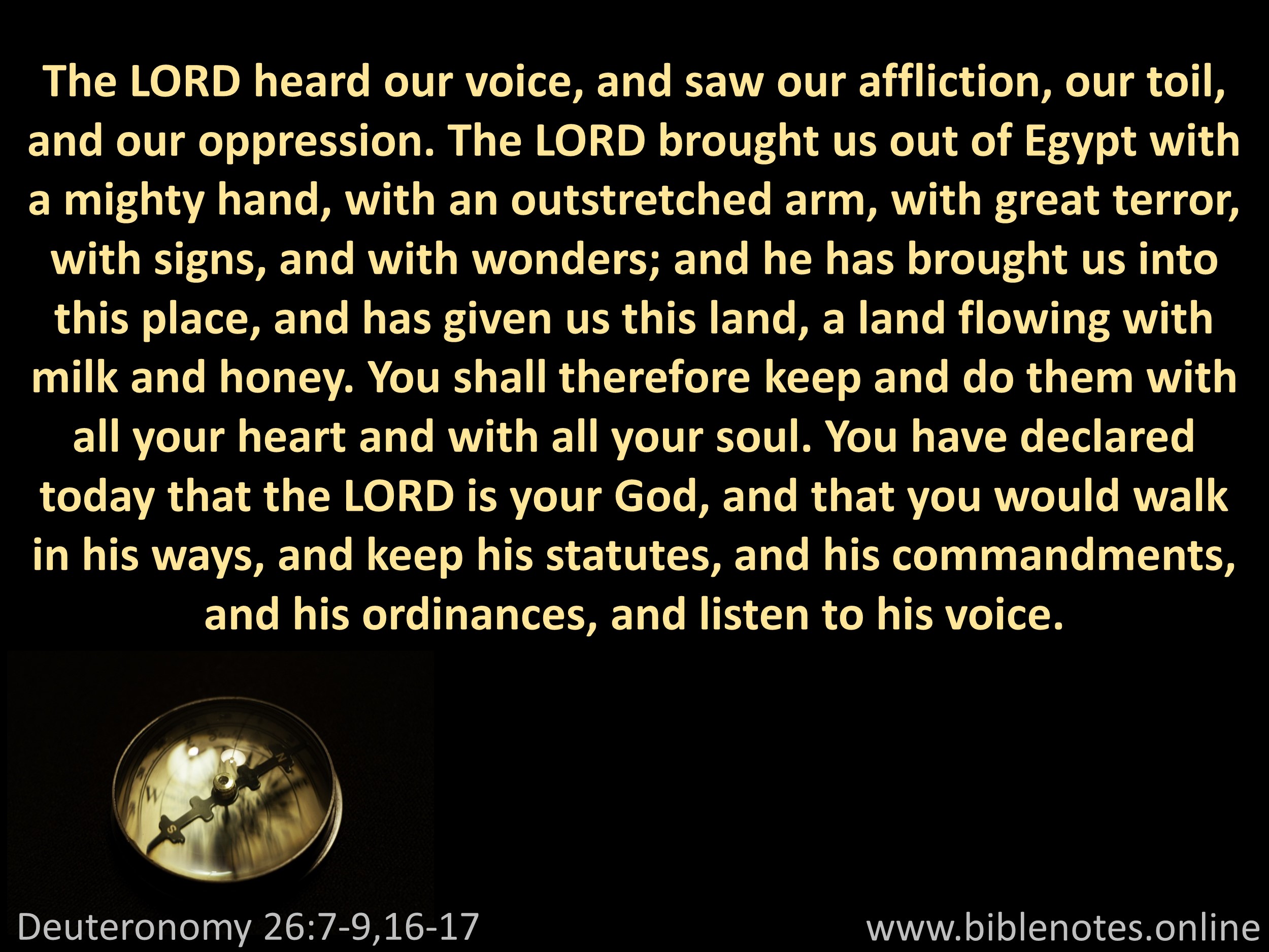 Bible Verse from Deuteronomy Chapter 26