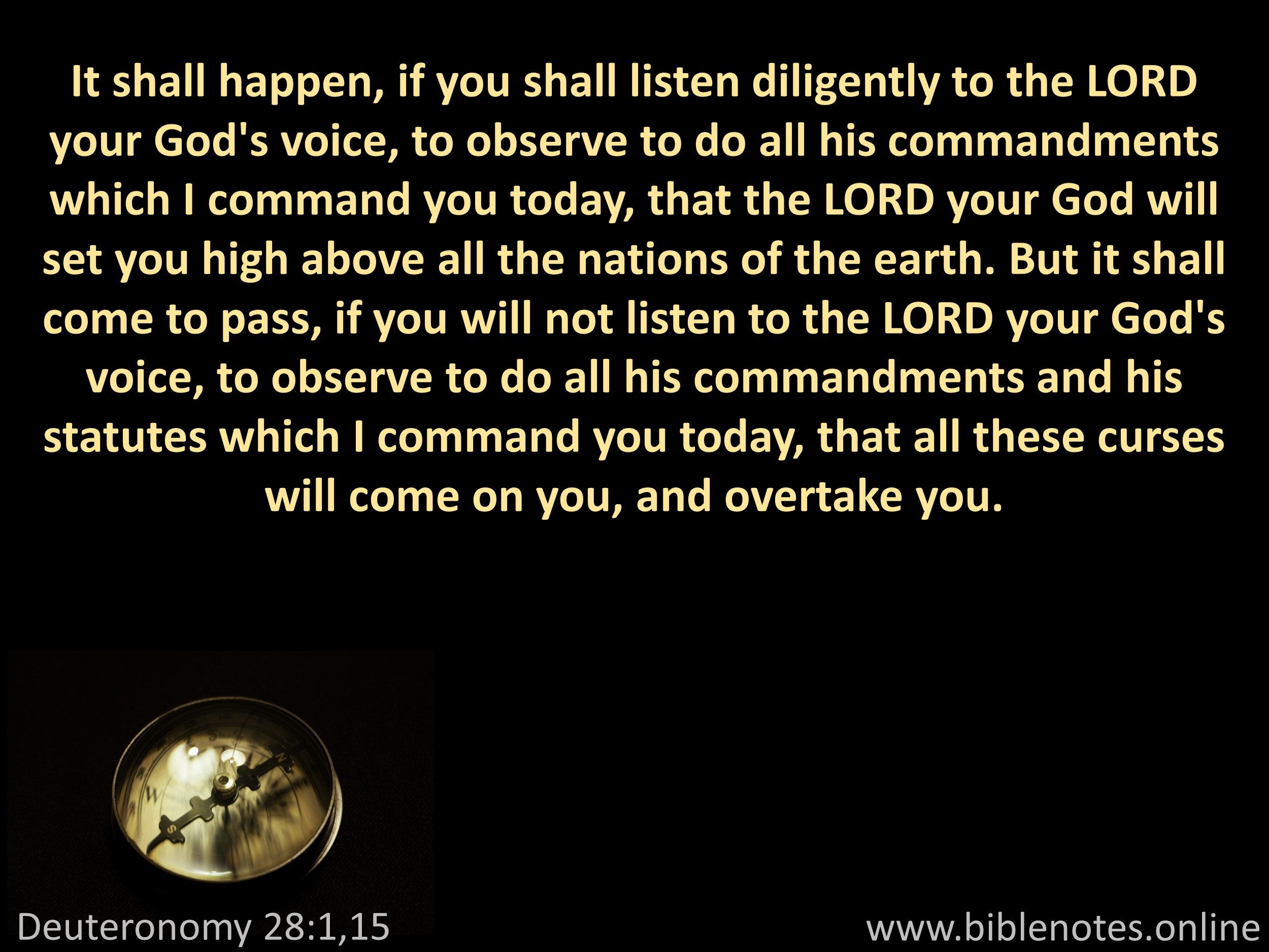 Bible Verse from Deuteronomy Chapter 28