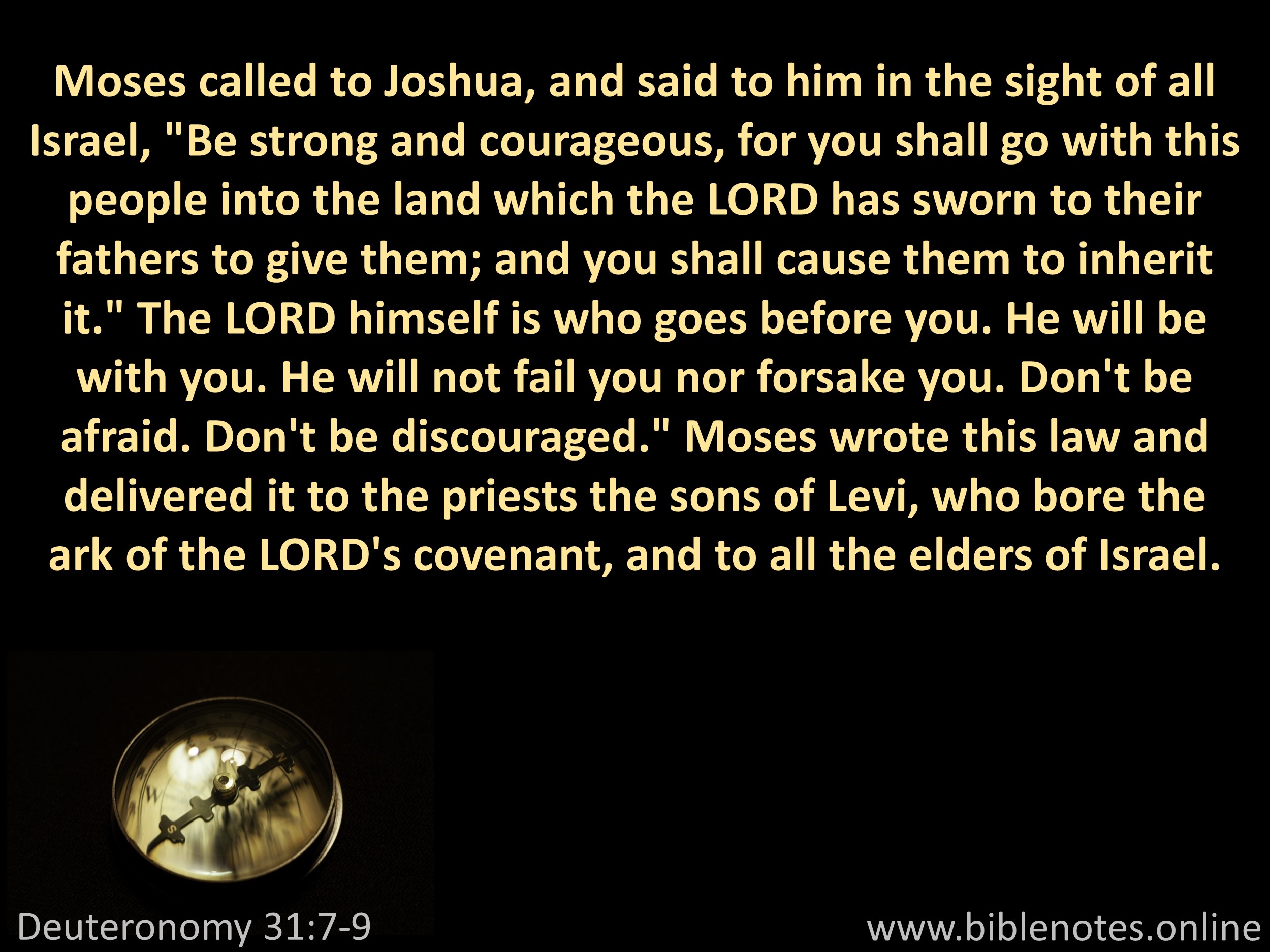 Bible Verse from Deuteronomy Chapter 31