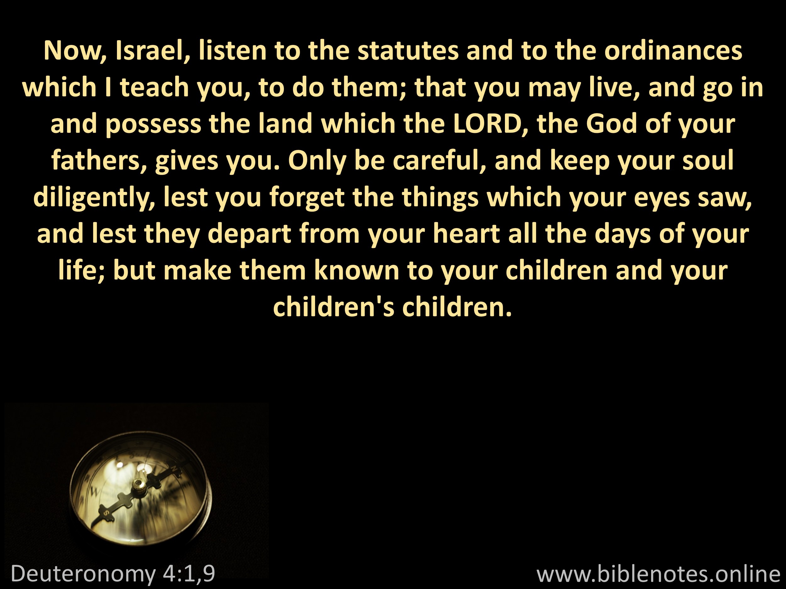 Bible Verse from Deuteronomy Chapter 4