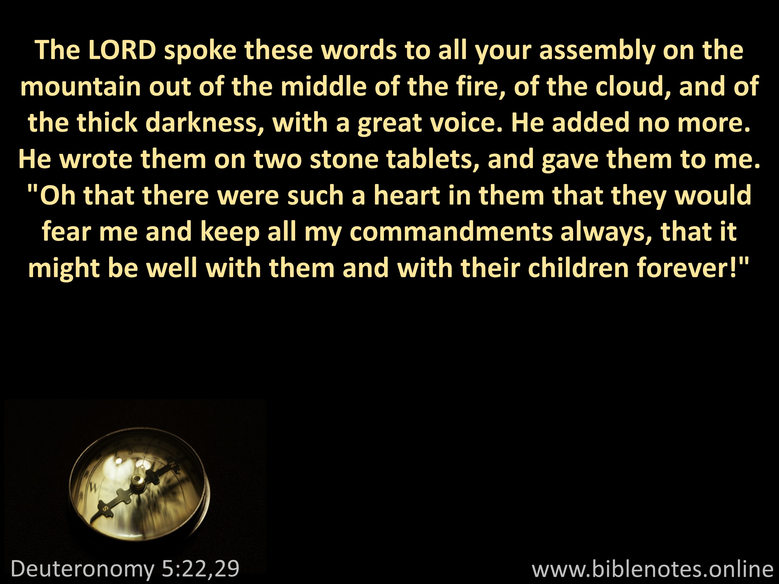 Bible Verse from Deuteronomy Chapter 5