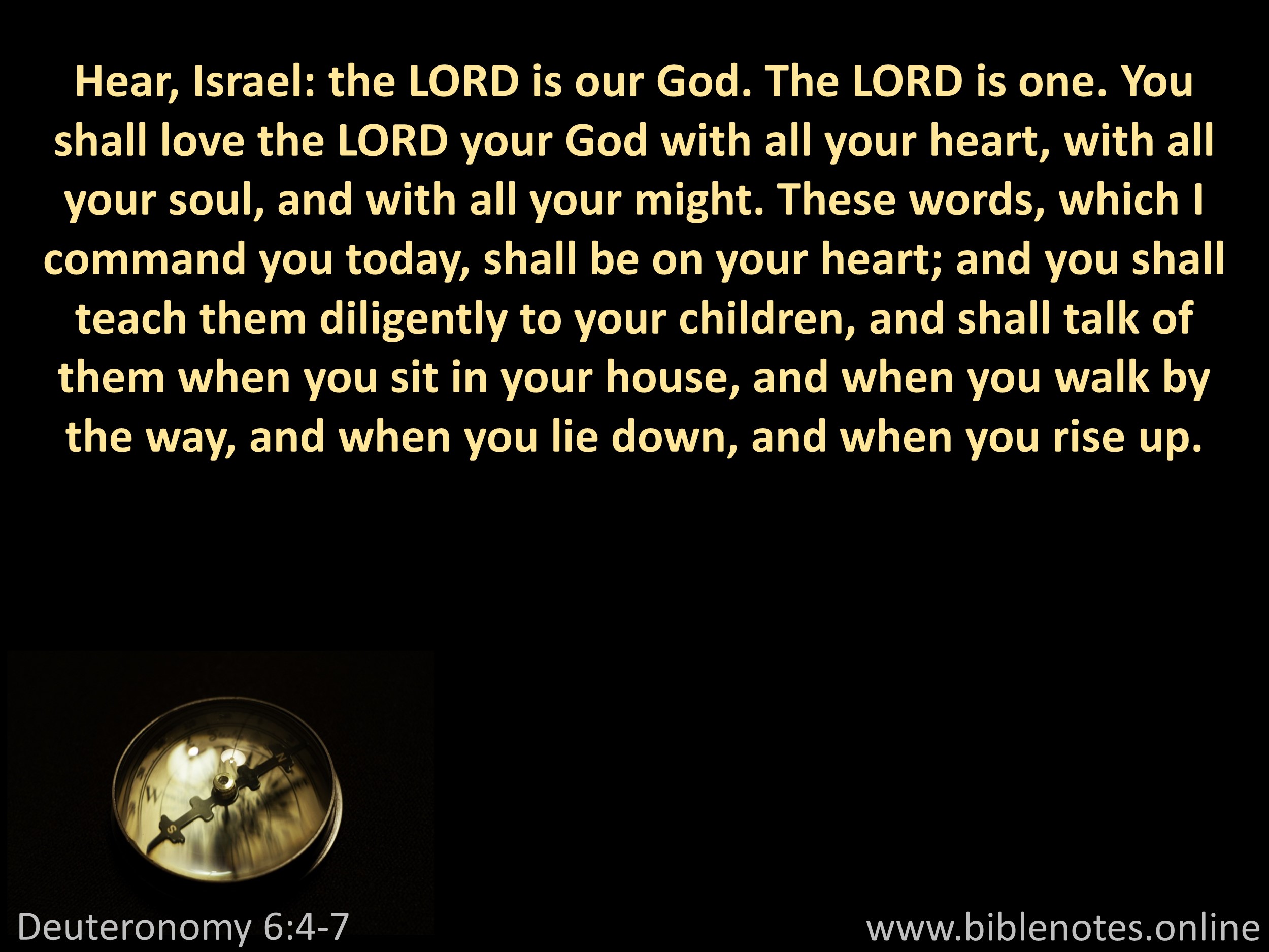 Bible Verse from Deuteronomy Chapter 6