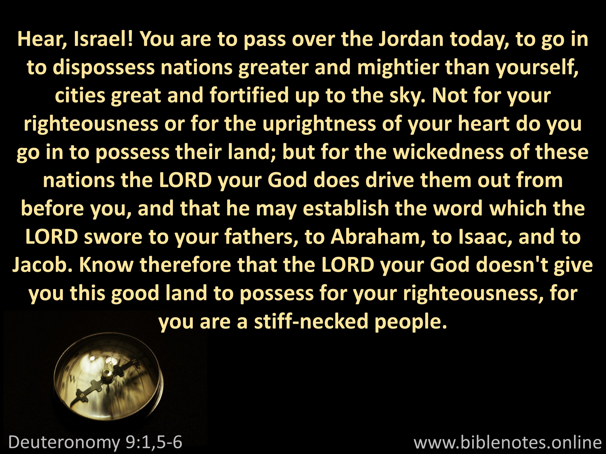 Bible Verse from Deuteronomy Chapter 9