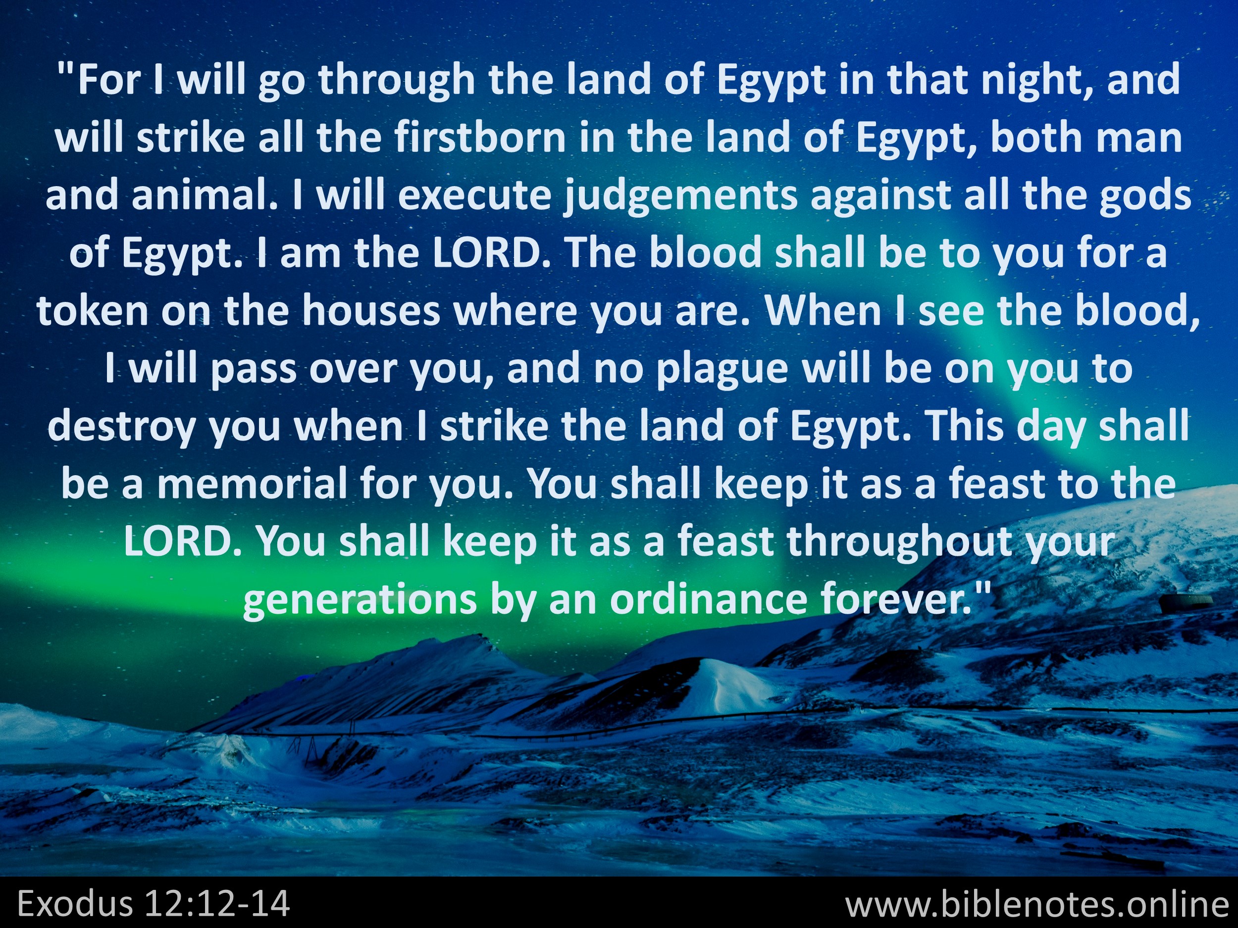 Bible Verse from Exodus Chapter 12