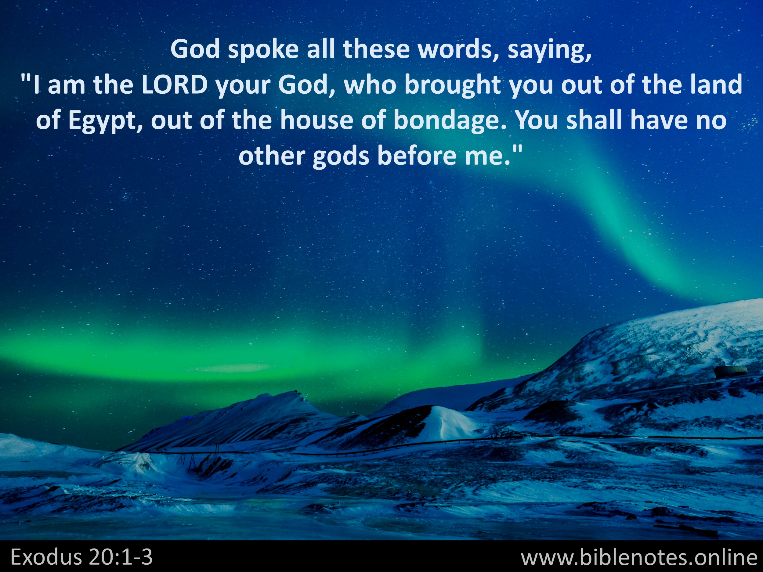 Bible Verse from Exodus Chapter 20
