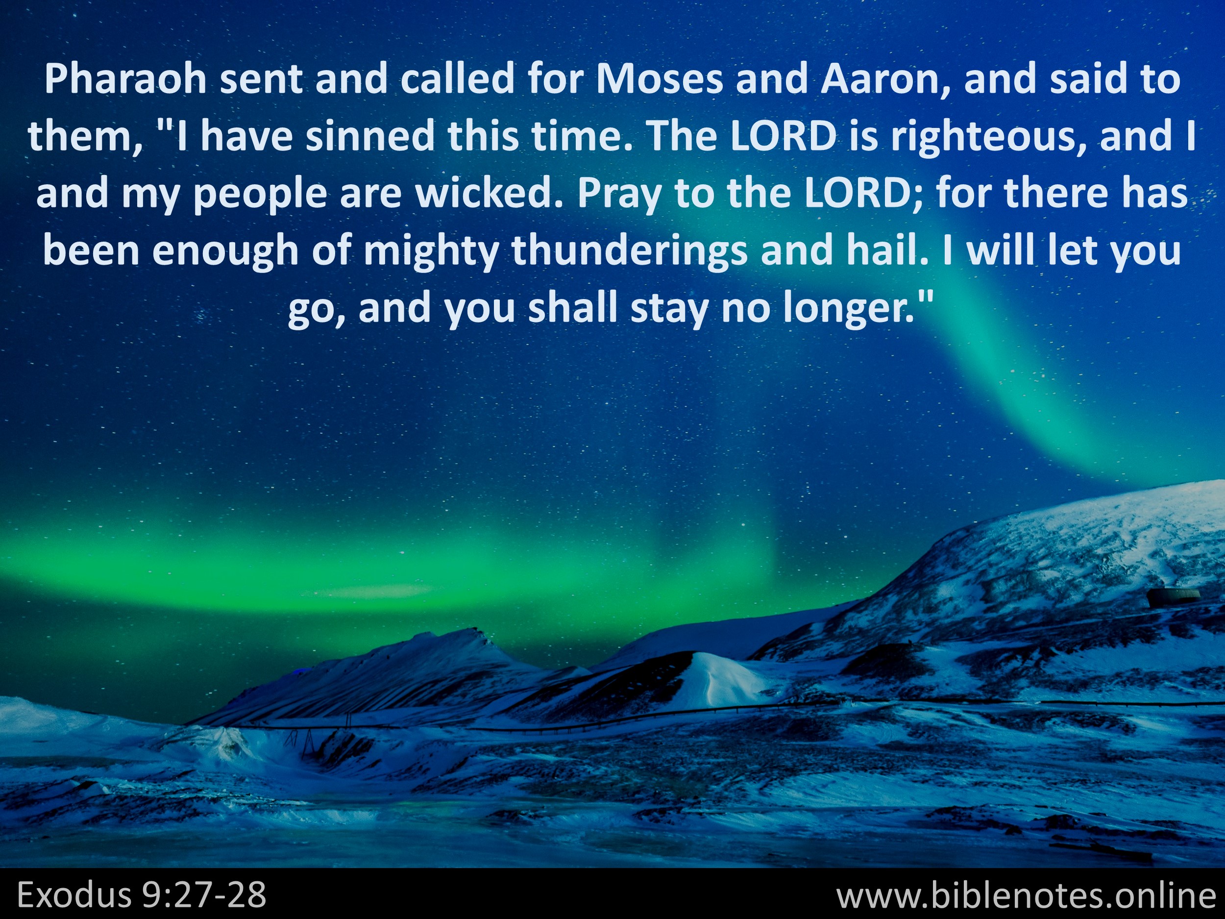 Bible Verse from Exodus Chapter 9