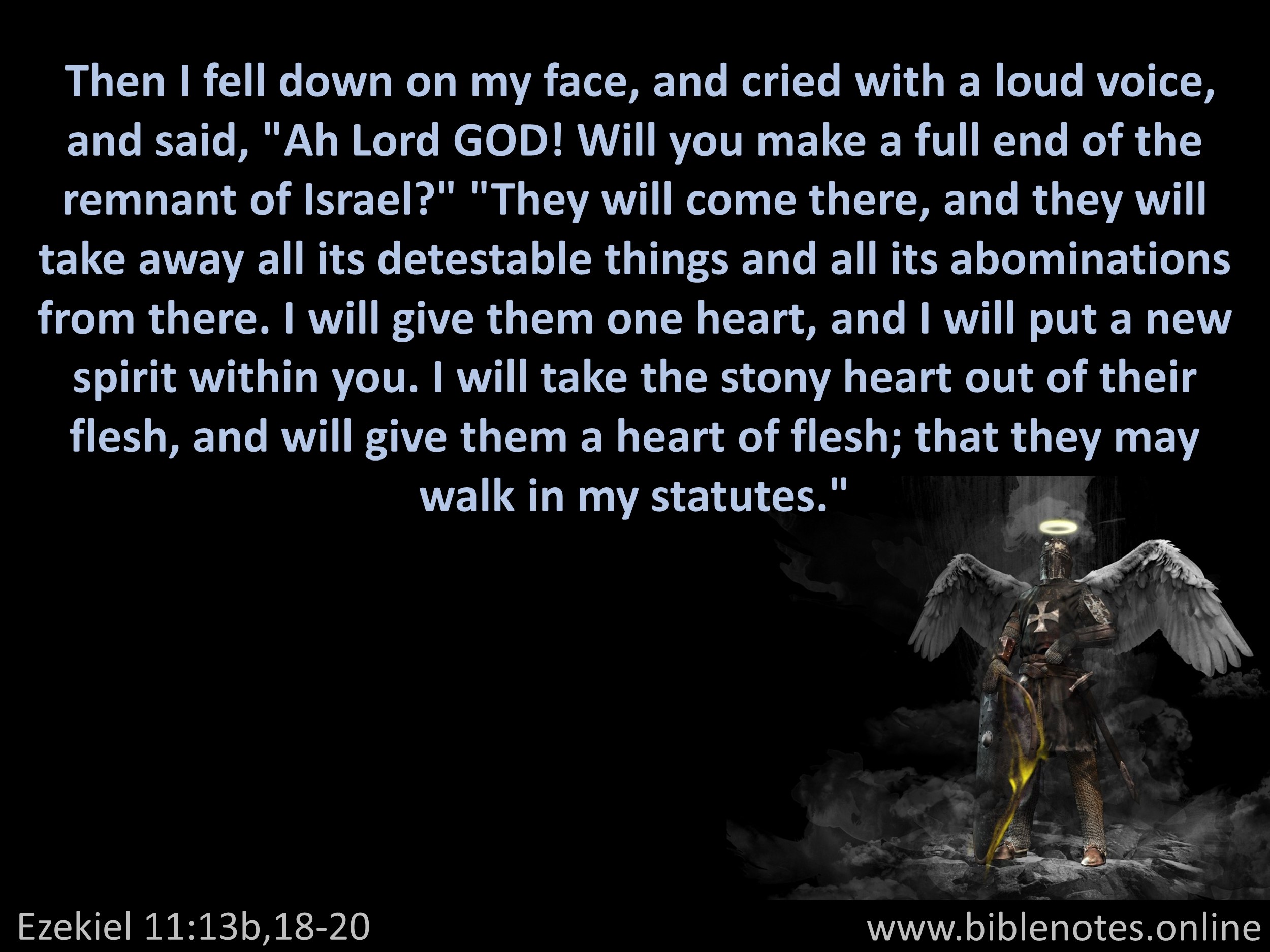 Bible Verse from Ezekiel Chapter 11