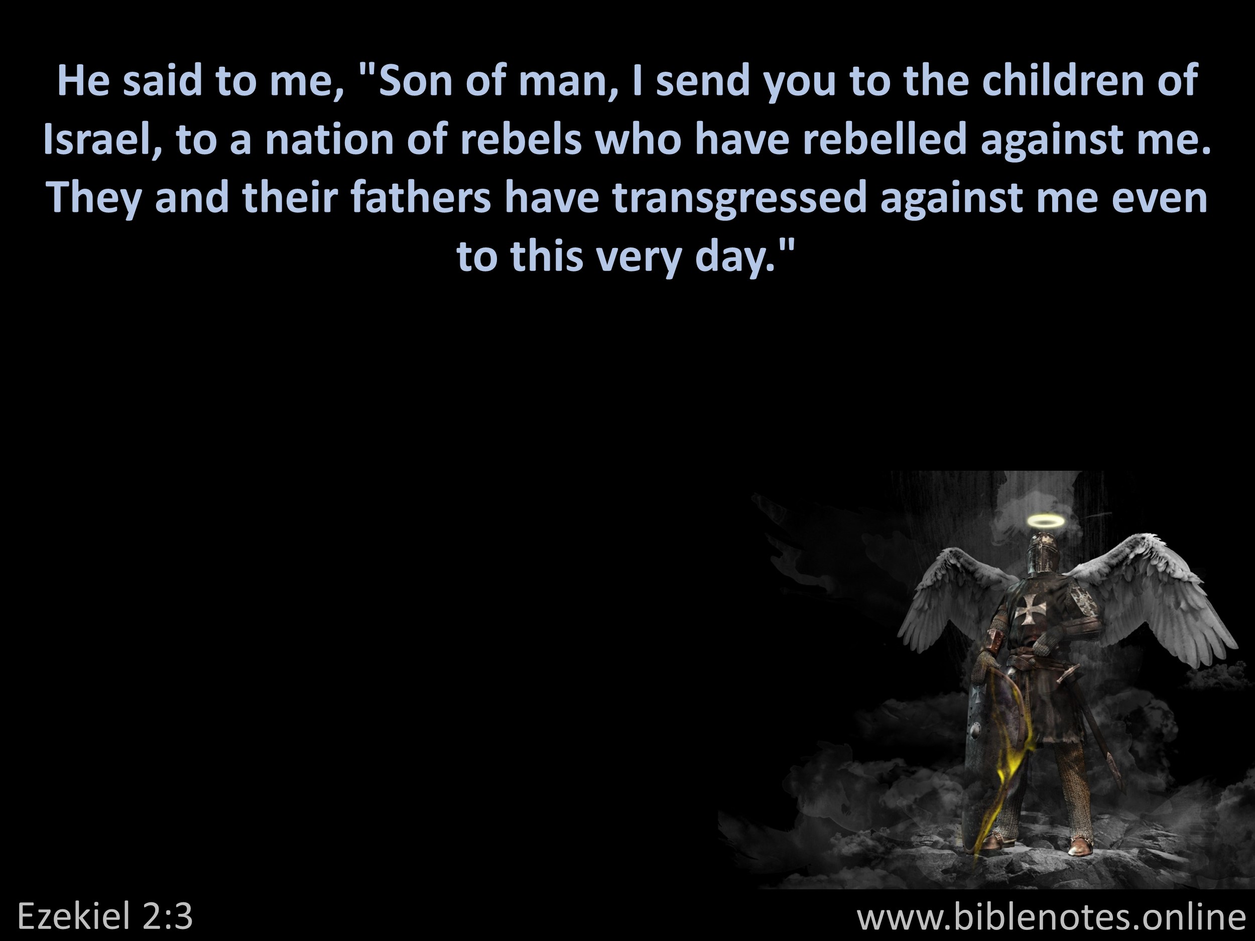 Bible Verse from Ezekiel Chapter 2