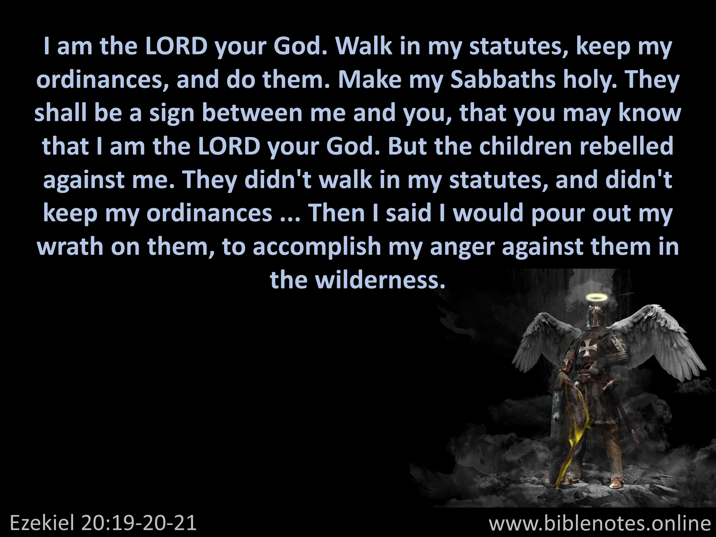 Bible Verse from Ezekiel Chapter 20
