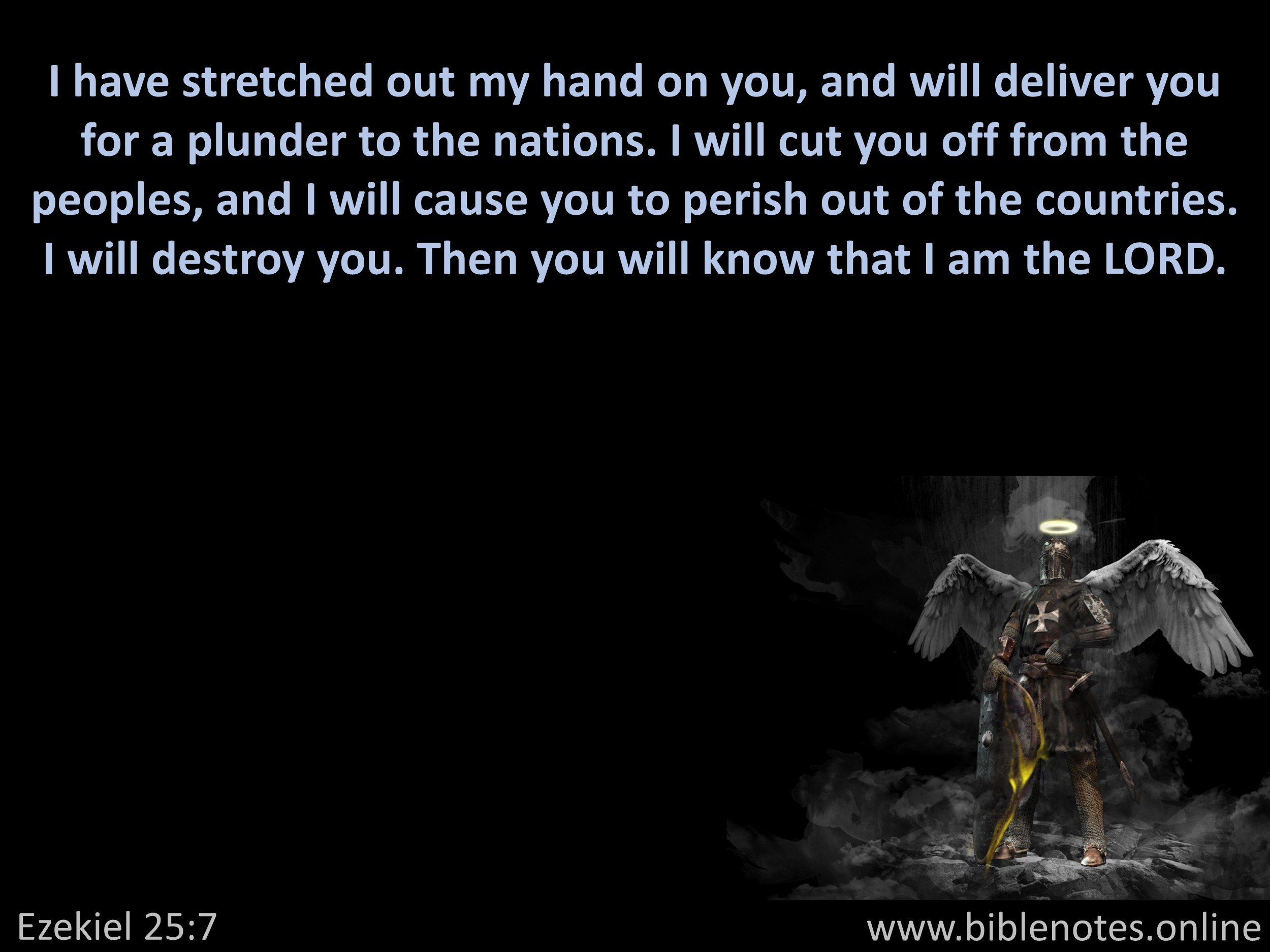 Bible Verse from Ezekiel Chapter 25