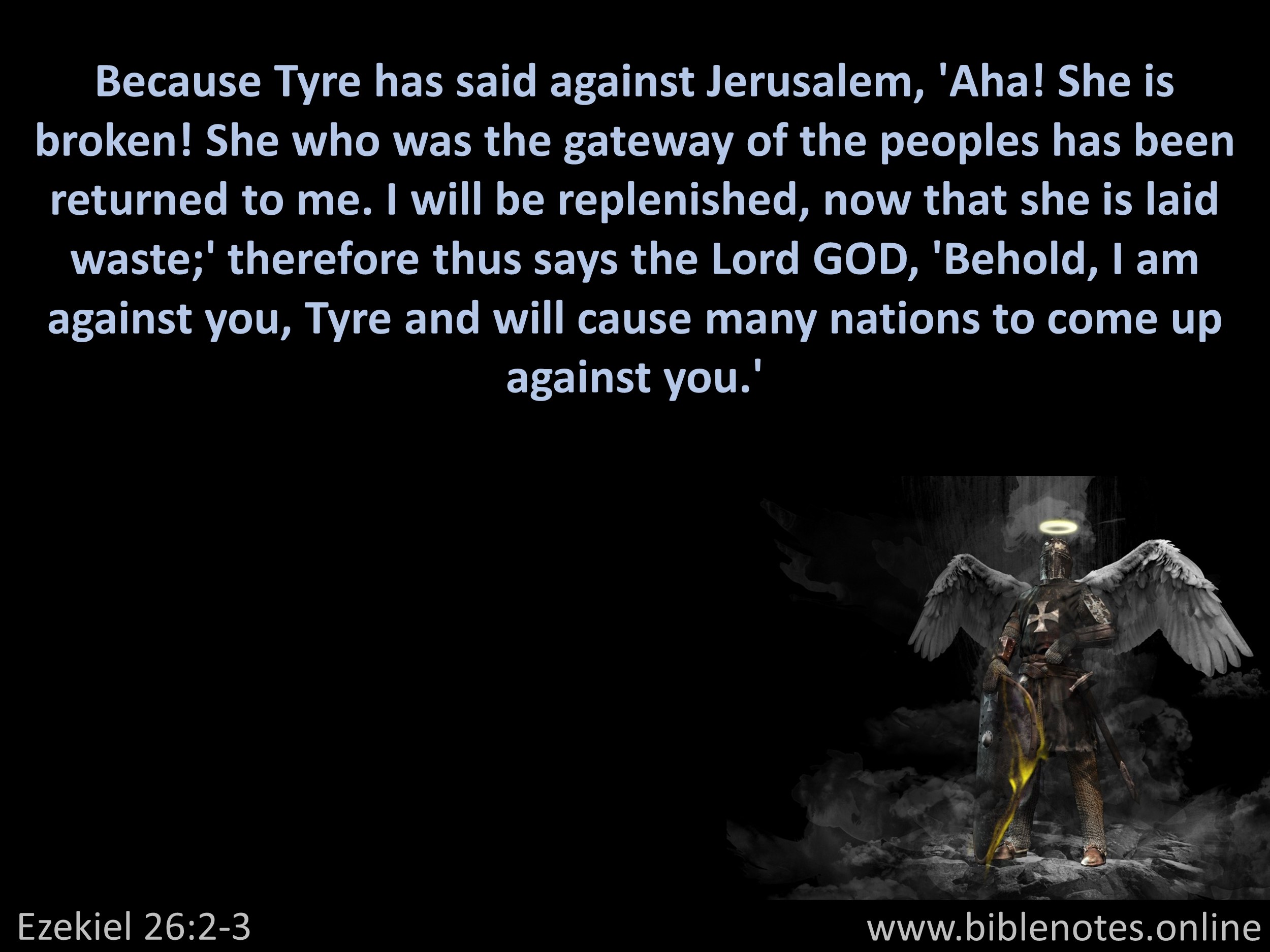 Bible Verse from Ezekiel Chapter 26