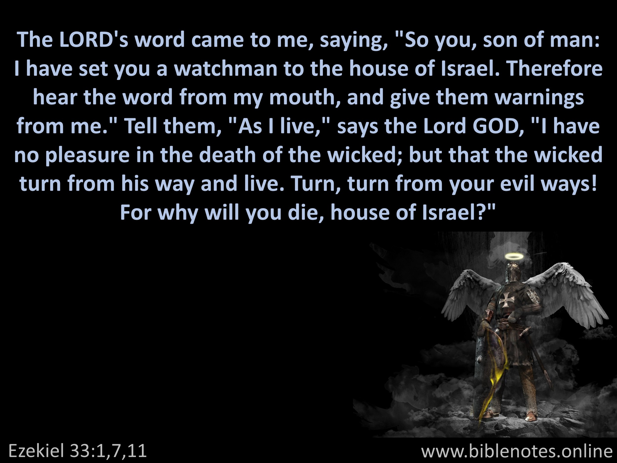 Bible Verse from Ezekiel Chapter 33