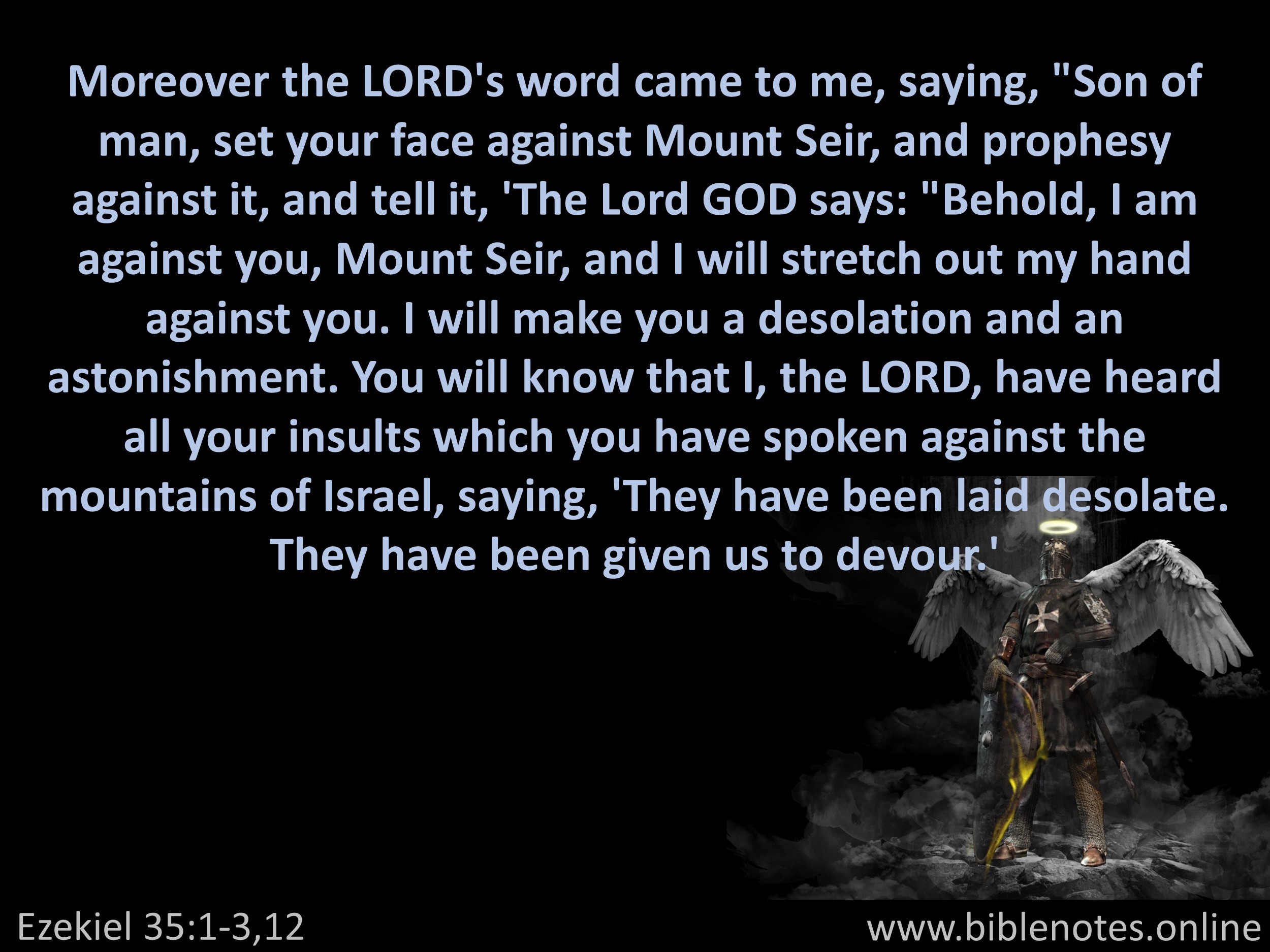 Bible Verse from Ezekiel Chapter 35